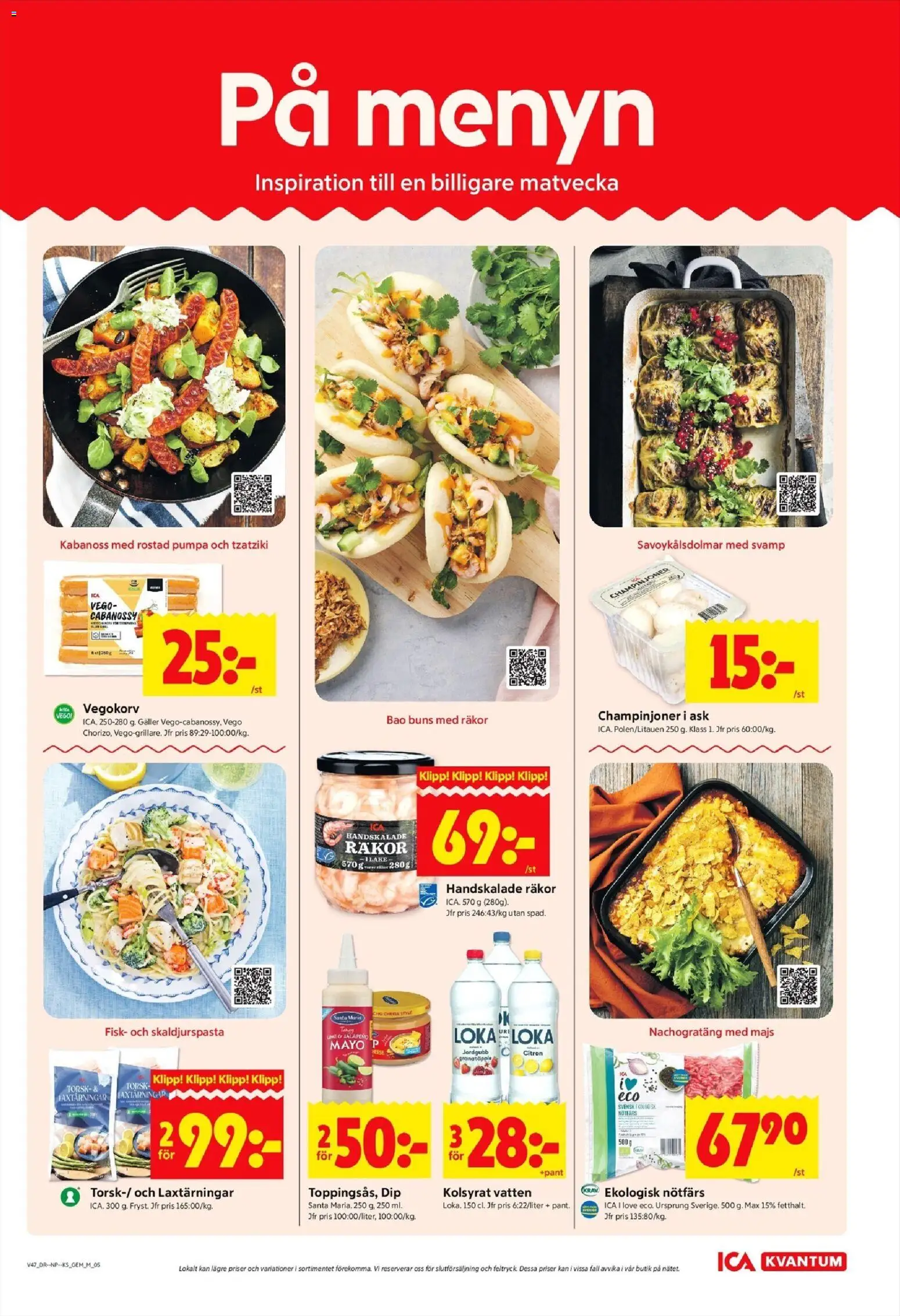 ICA Kvantum reklamblad aktuell från 17.11.2025 | Sida: 4 | Produkter: Svamp, Galler, Champinjoner, Pumpa