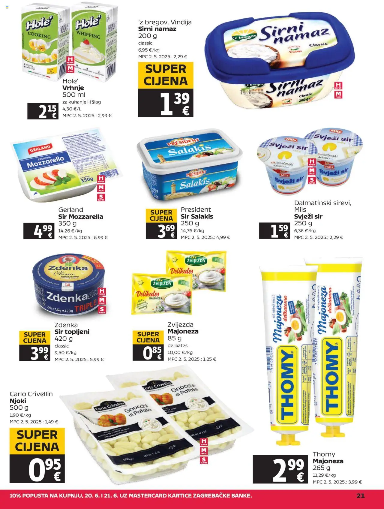Tommy katalog | vrijedi od 20.06.2025 | Stranica: 21 | Proizvodi: Vindija, Mozzarella, Sir, Šlag