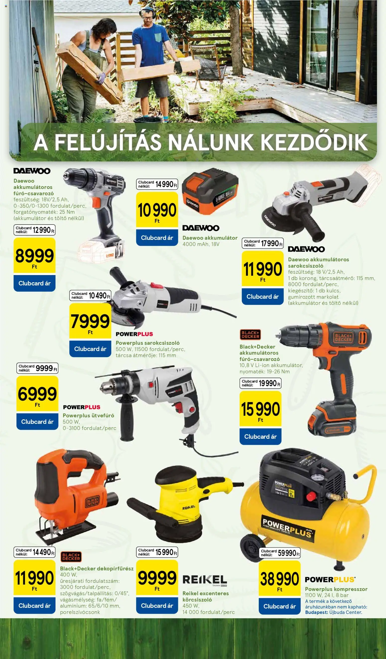 Tesco akciós ujság - amely érvényes a következő dátumtól: 04.03.2026 | Oldal: 17 | Termékek: Ütvefúró, Kompresszor, Dekopírfűrész, Töltő