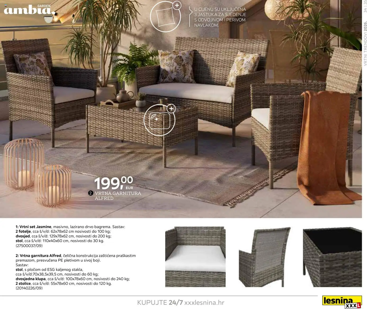 Lesnina katalog | vrijedi od 06.02.2026 | Stranica: 35 | Proizvodi: Vrtna garnitura