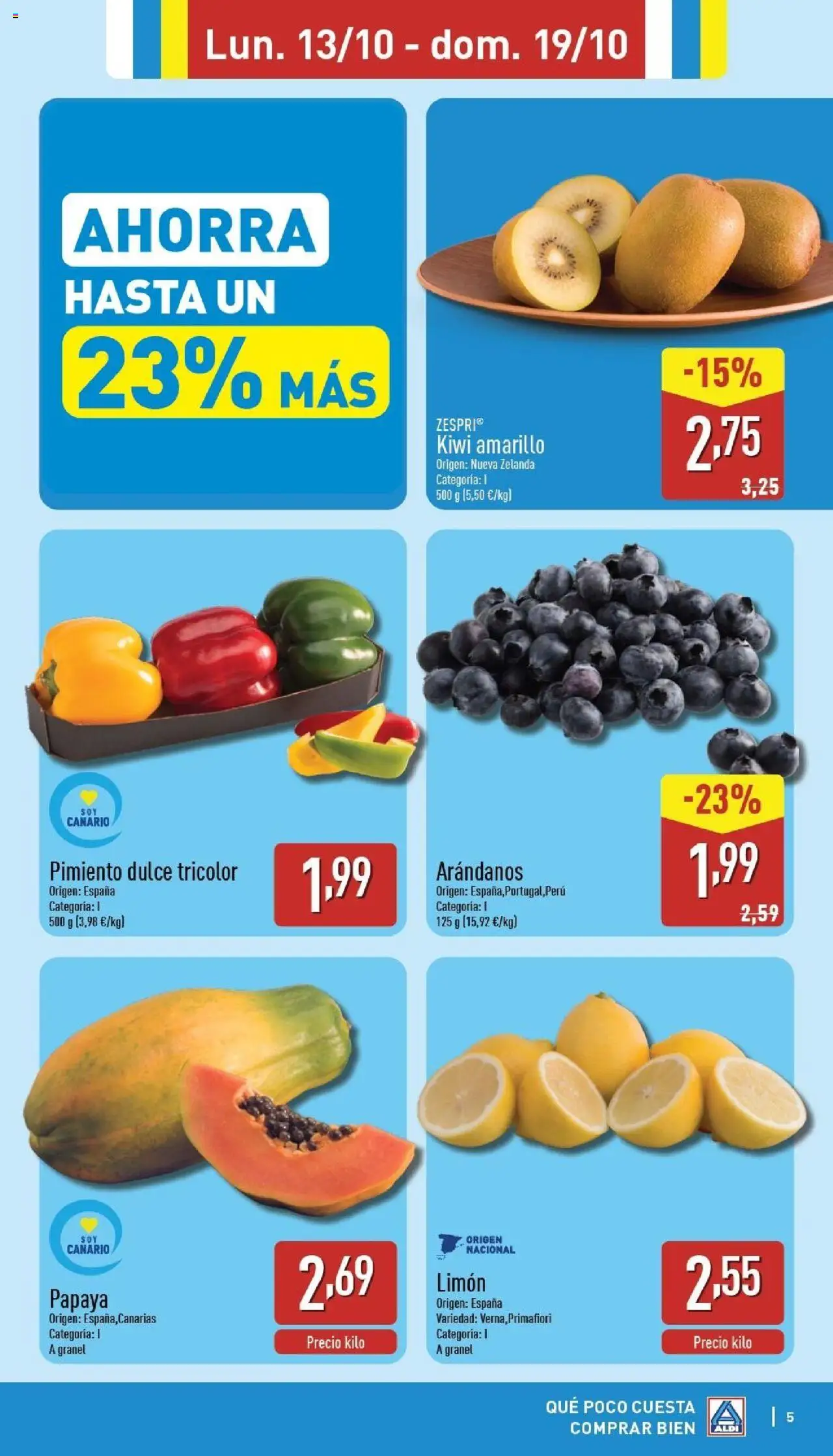 Aldi folleto Canarias │ válido desde el 13.10.2025 | Página: 5 | Productos: Κάδος απορρυμάτων, Kiwi