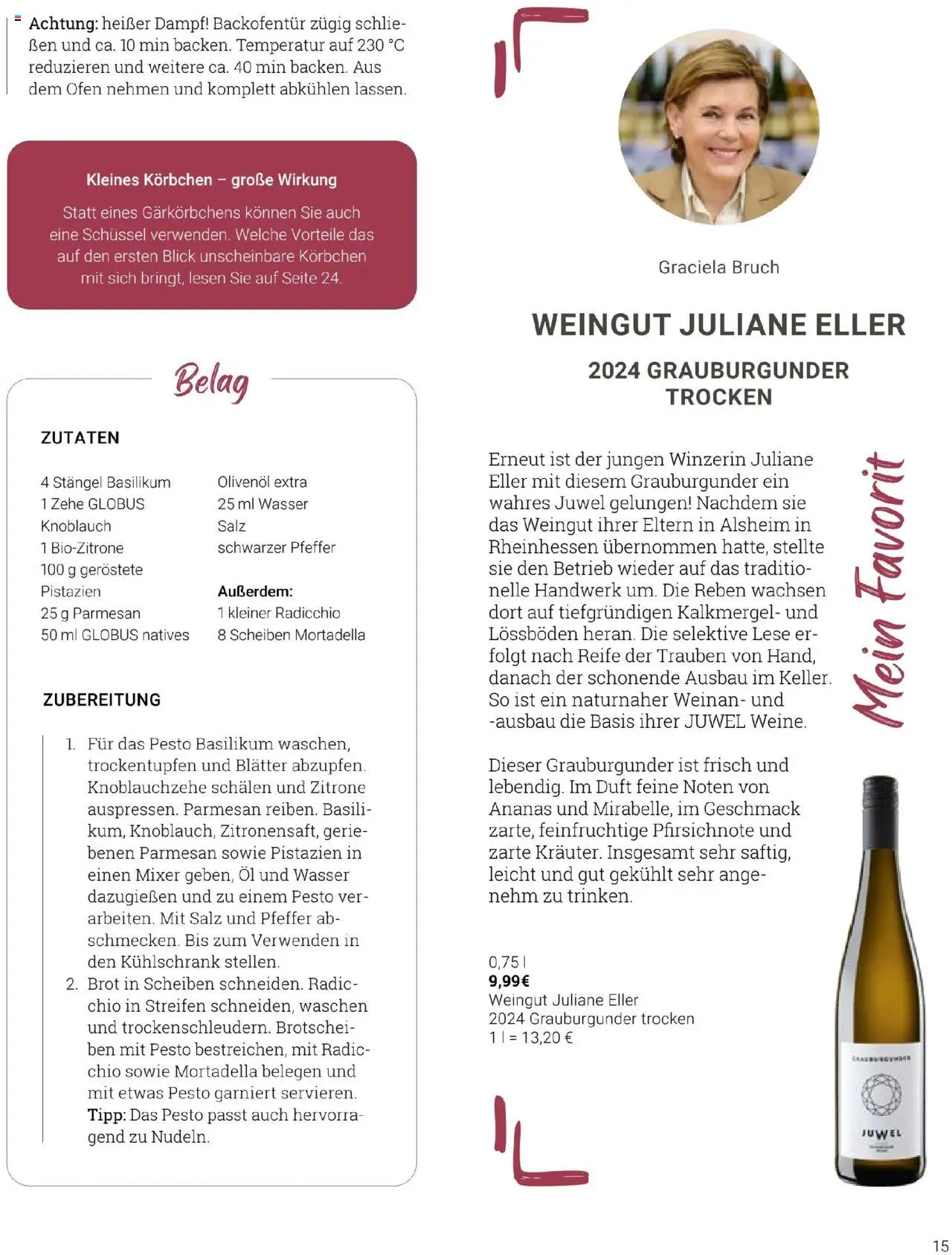 Globus Mio Magazin – gültig ab 01.10.2025 | Seite: 15 | Produkte: Duft, Wasser, Salz, Brot