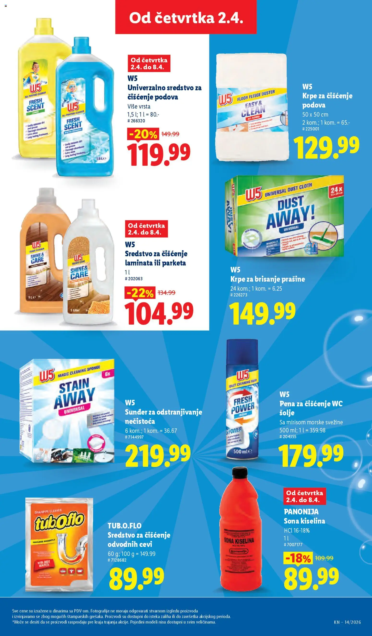 Lidl katalog - važi od 02.04.2026 | Strana: 39 | Proizvode: W5, Wc, Krpe za čišćenje