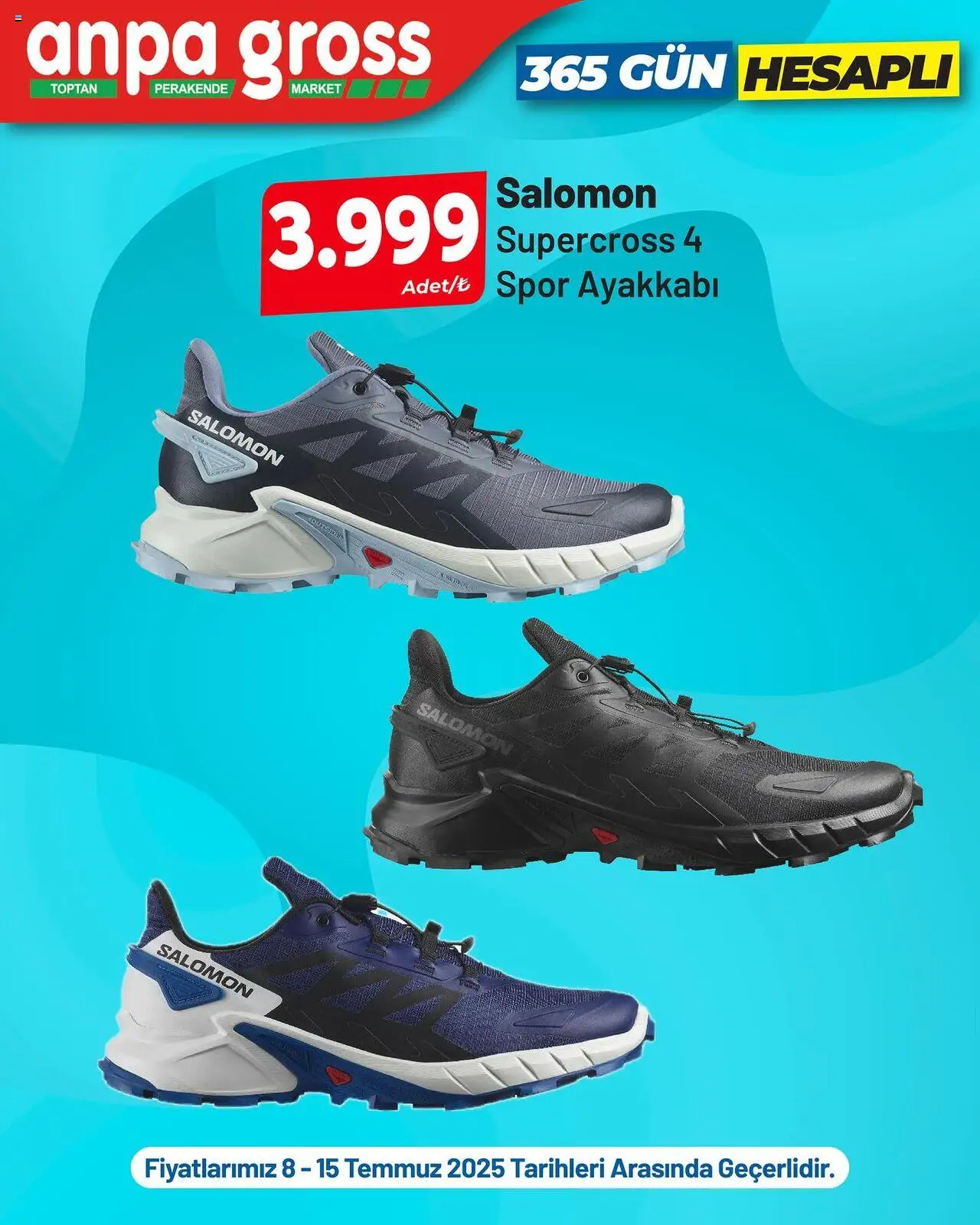 Anpa Gross İndirim Salomon, Kappa, Modanisa - 08.07.2025 tarihinden itibaren geçerlidir | Sayfa: 1 | Ürünler: Spor ayakkabı