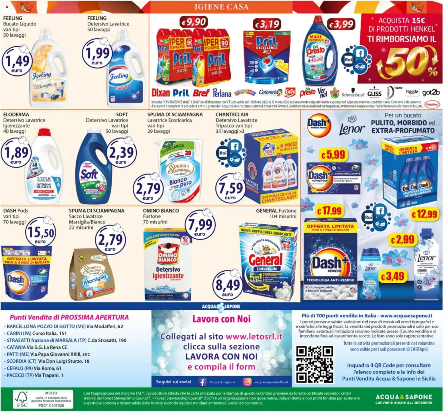 Volantino Acqua e Sapone del 23.02.2026 | Pagina: 20 | Prodotti: Sapone, Acqua, Lavatrice, Stampa