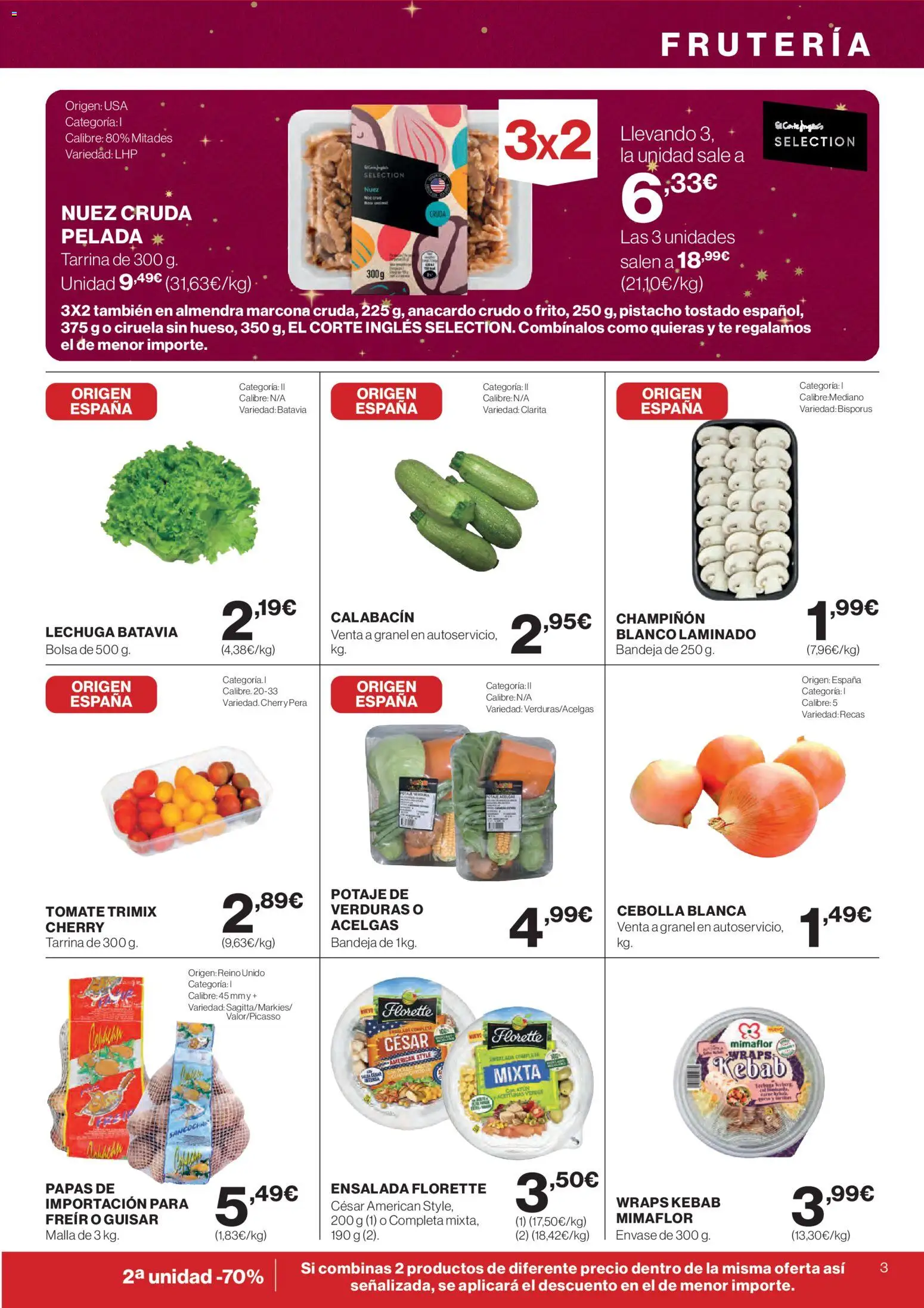 Supercor Canarias │ válido desde el 04.12.2025 | Página: 3 | Productos: Ensalada, Παγωμένο τσάι, Bolsa, Bandeja