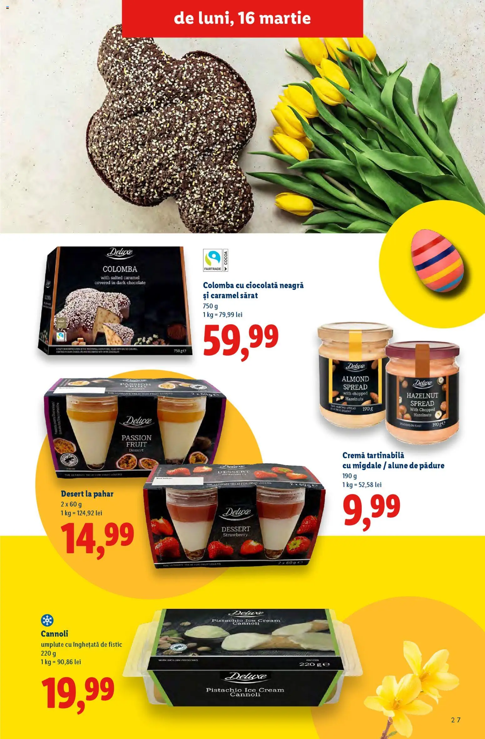 Noul catalog Lidl – valabil de la 02.03.2026 | Pagină: 27 | Produse: Migdale, Cremă, Fistic, Cremă tartinabilă