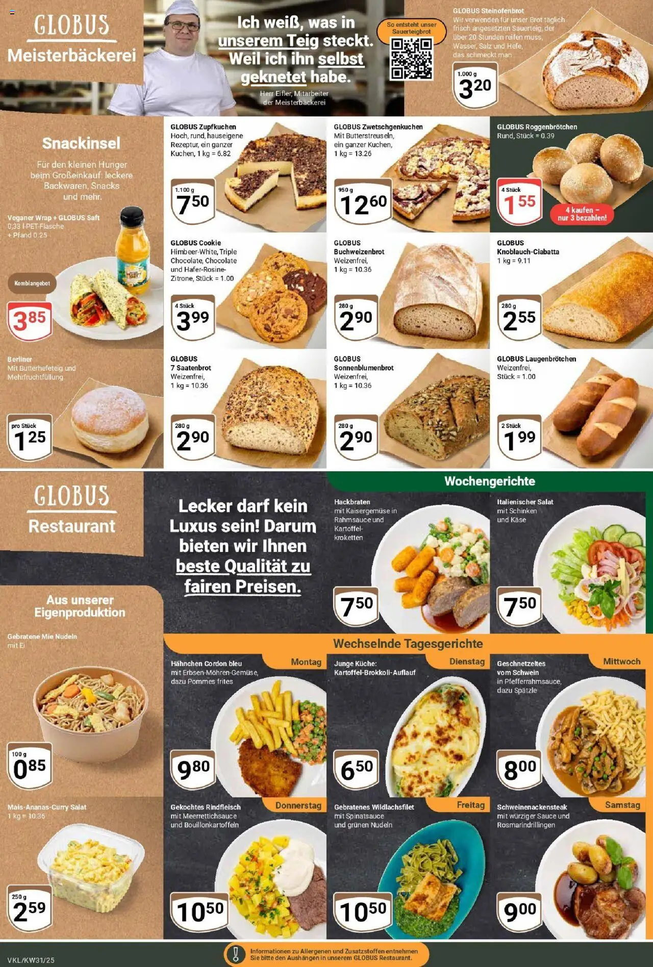 Globus prospekt Völklingen	 - gültig ab dem 28.07.2025 | Seite: 7 | Produkte: Berliner, Schinken, Nudeln, Salat
