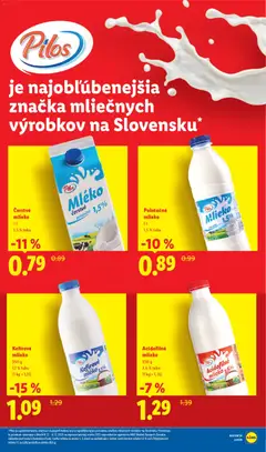 Lidl leták platný od 09.03.2026 | Strana: 6 | Produkty: Mlieko
