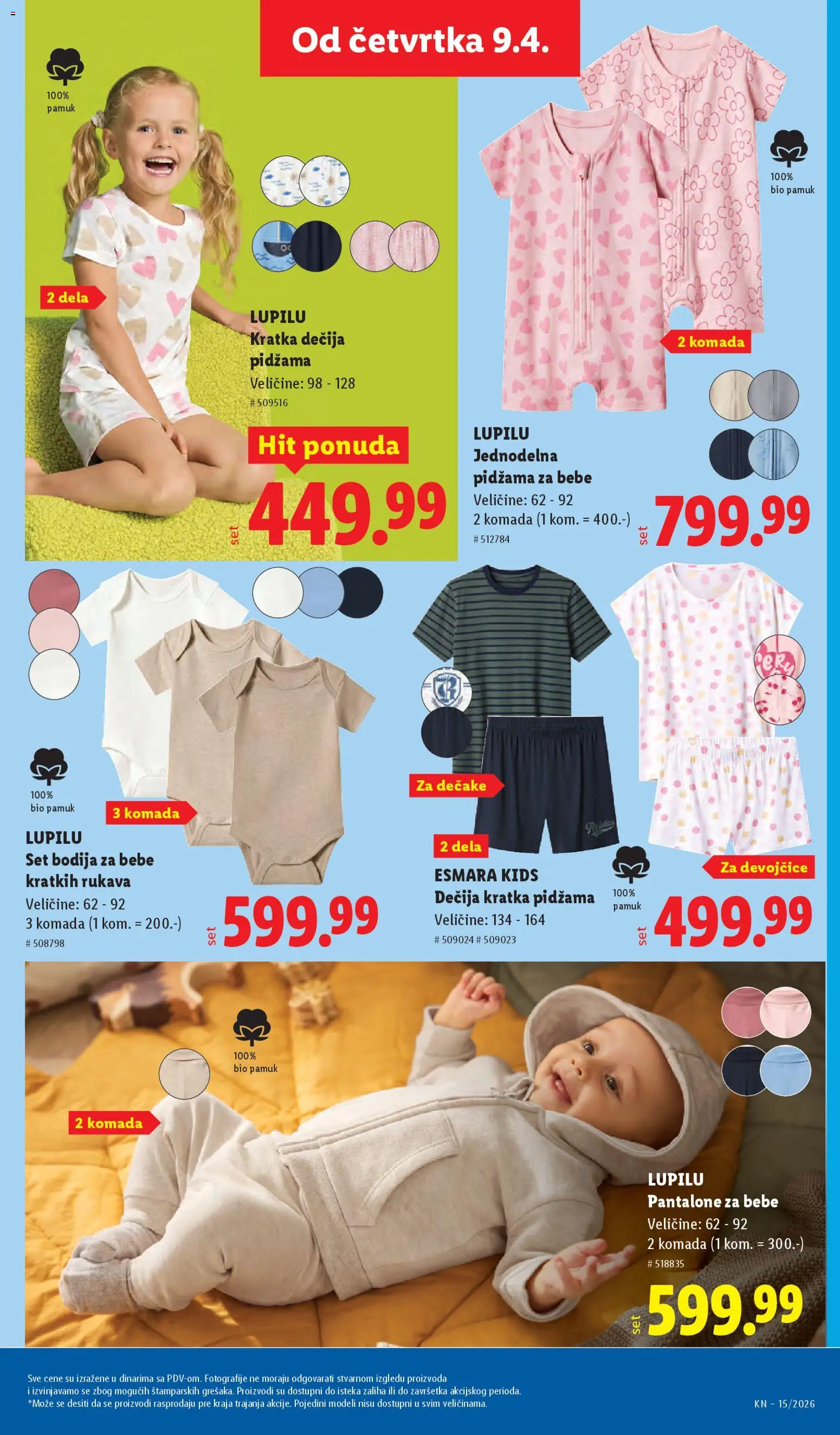 Lidl katalog - važi od 09.04.2026 | Strana: 89 | Proizvode: Pantalone, Pidžama