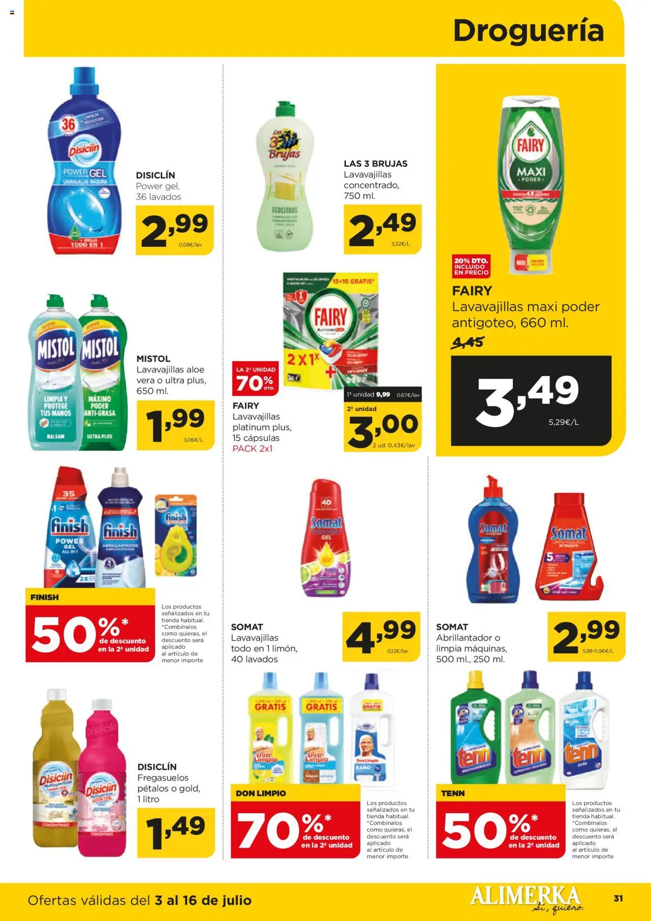 Alimerka folleto Asturias │ válido desde el 03.07.2025 | Página: 32 | Productos: Lavavajillas