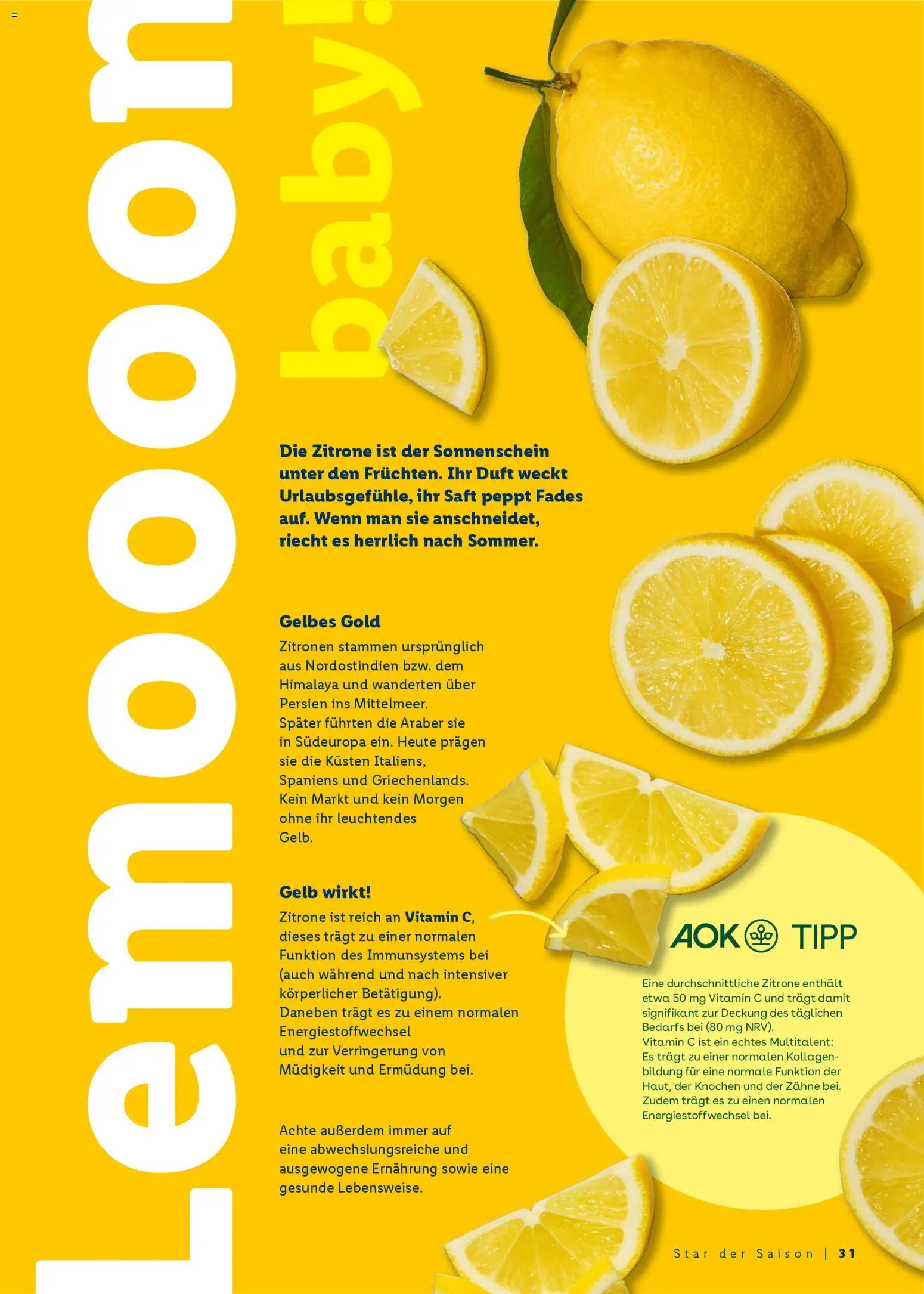 Lidl - Prospekt – gültig ab 09.03.2026 | Seite: 31 | Produkte: Duft, Zitrone, Saft, Zitronen