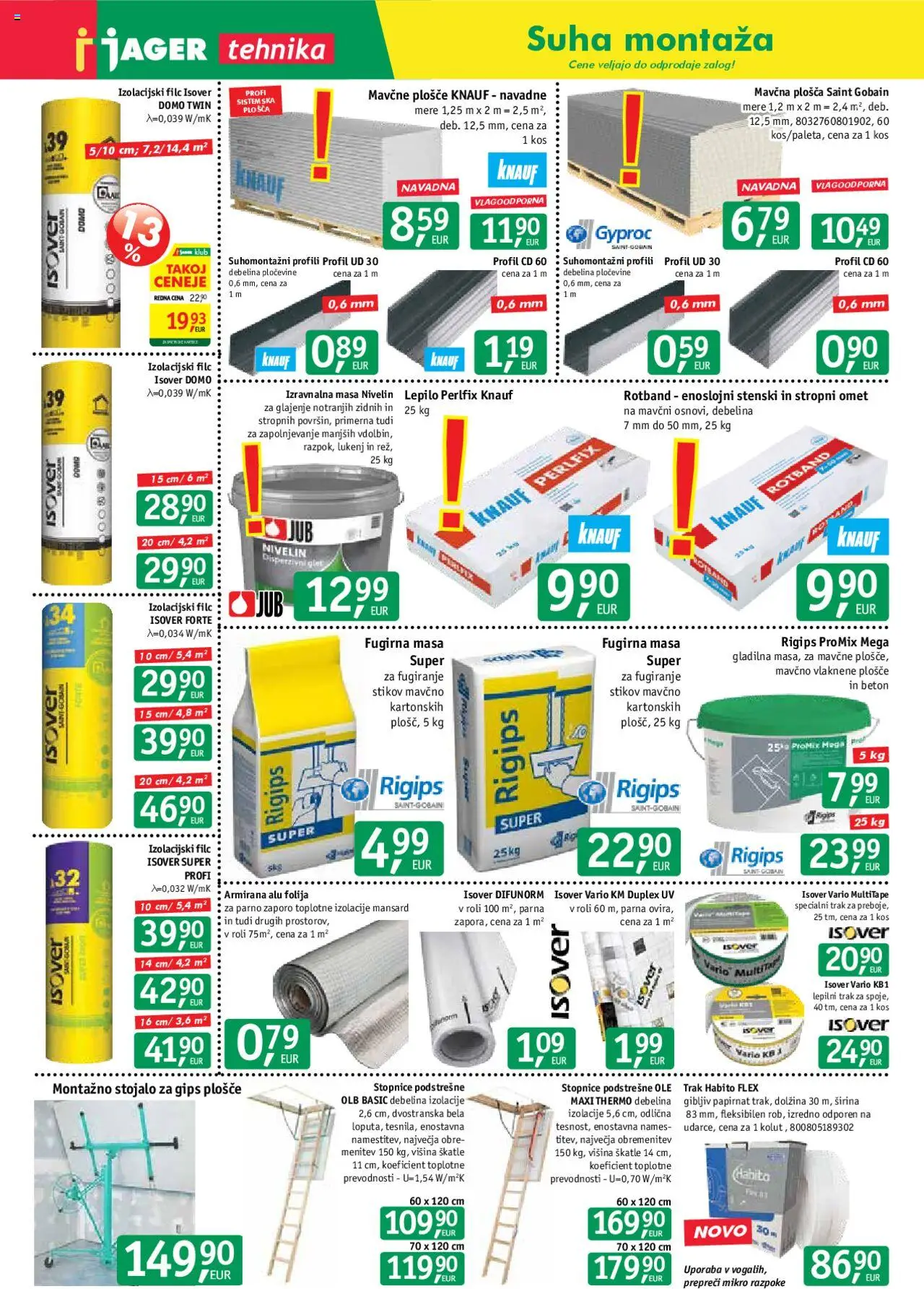 Novi Jager katalog ponudbe – veljaven od 08.10.2025 | Stran: 2 | Izdelki: Kos, Stopnice, Folija, Beton