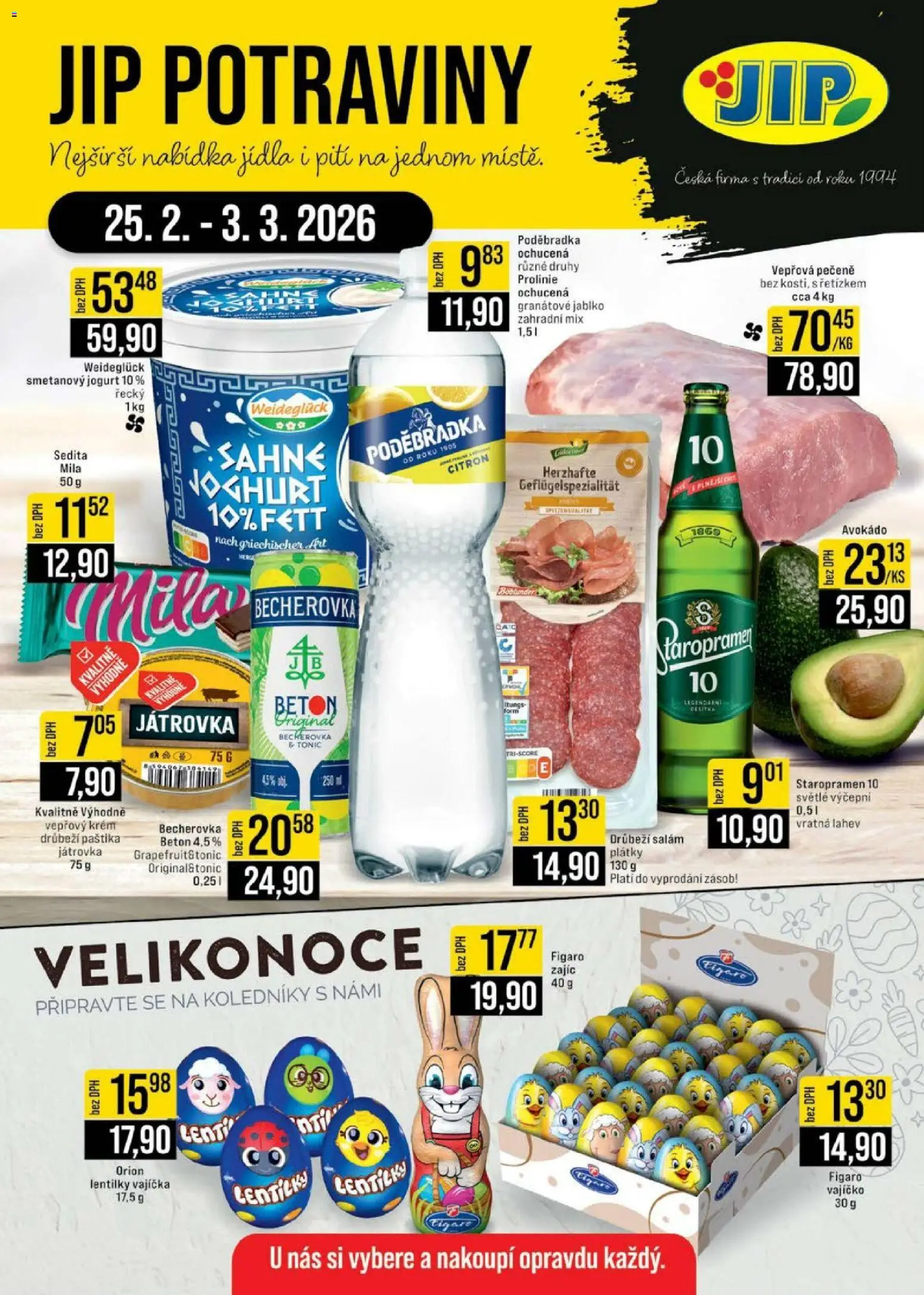 Jip leták - Cash & Carry od 25.02.2026 | Strana: 1 | Produkty: Granátové jablko, Salám, Citron, Lentilky