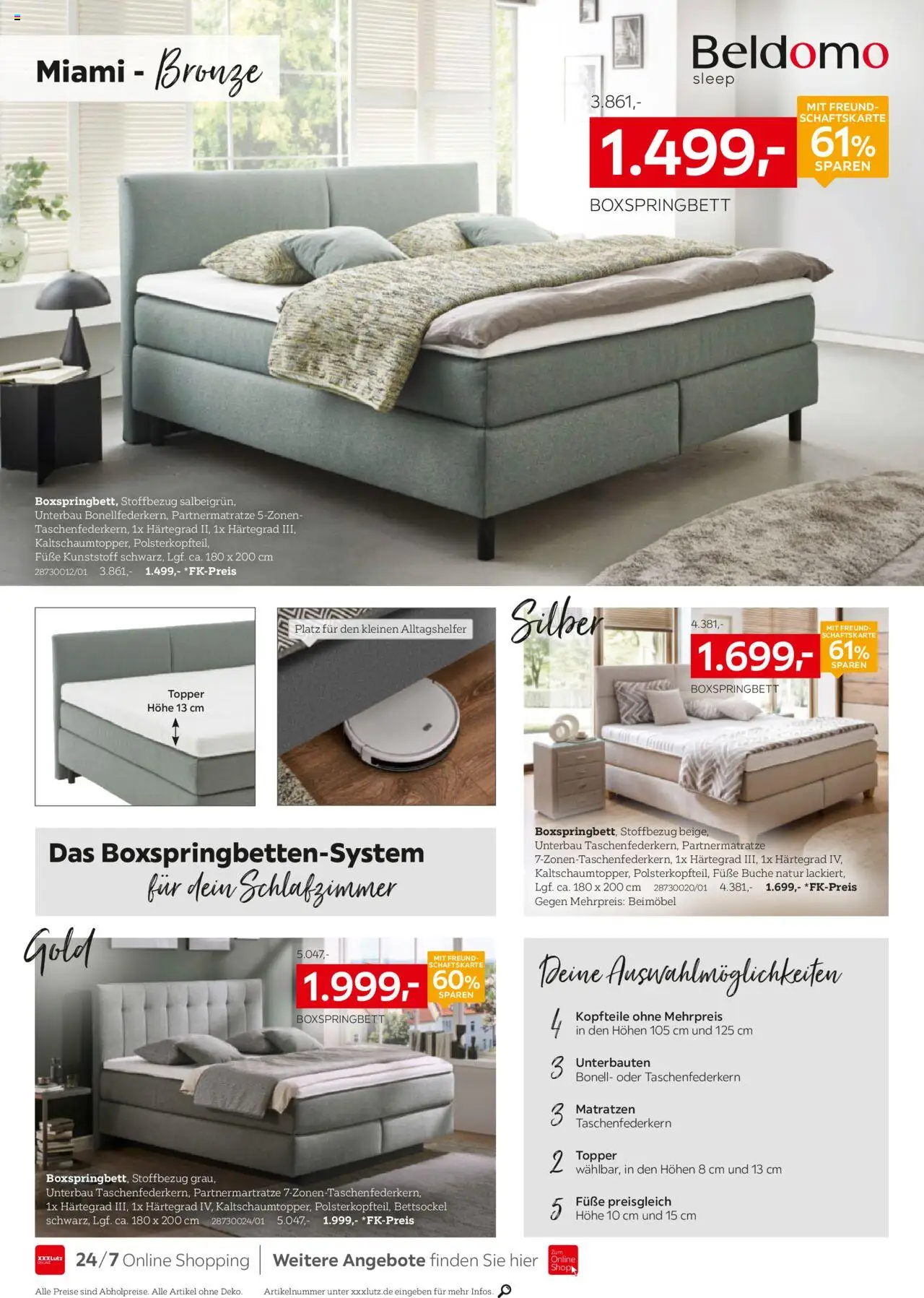 XXXL Lutz Beldomo Spezial - gültig ab dem 18.08.2025 | Seite: 8 | Produkte: Boxspringbett, Topper