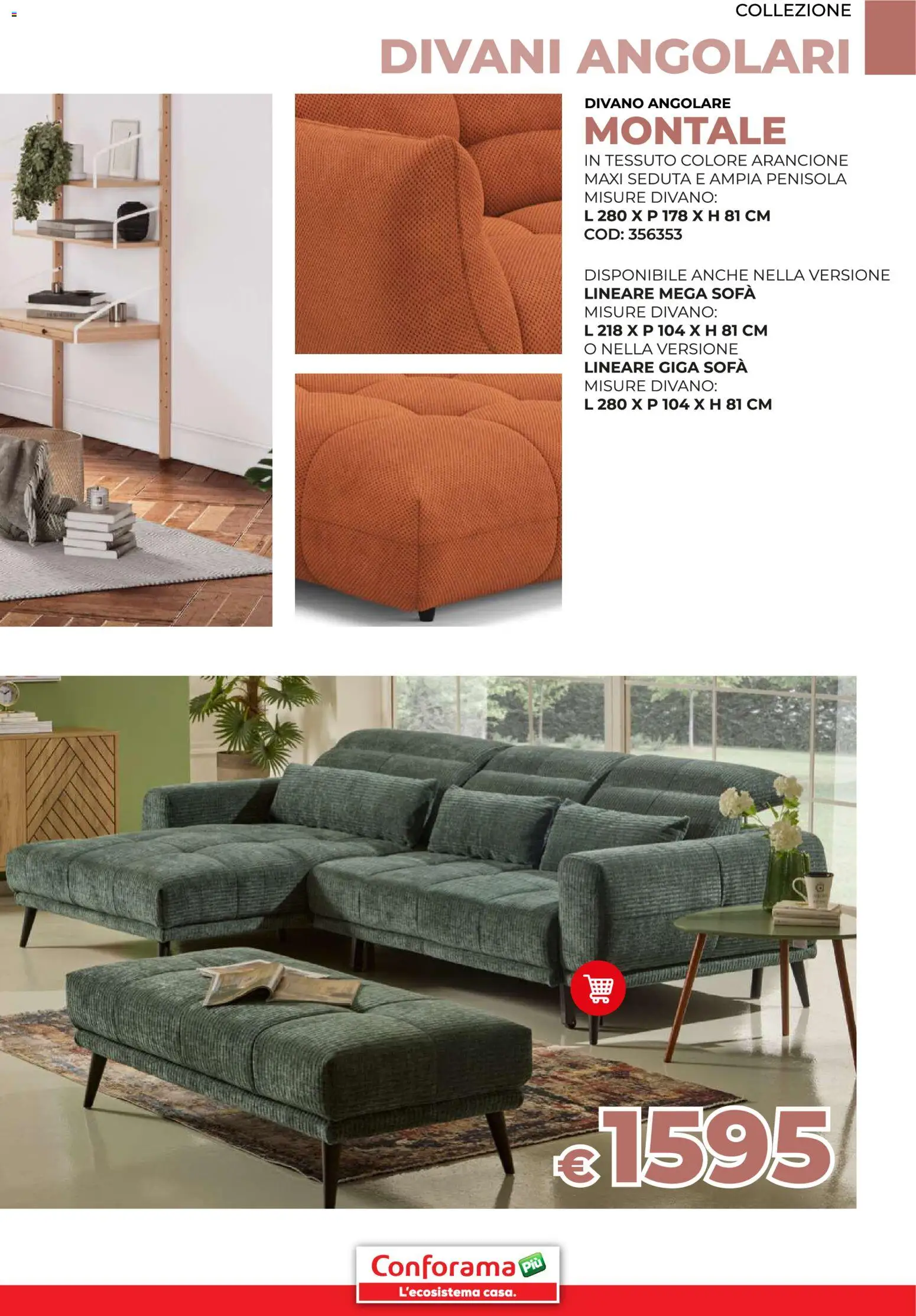 Volantino Conforama del 11.02.2026 | Pagina: 27 | Prodotti: Divano angolare, Sofá, Divano