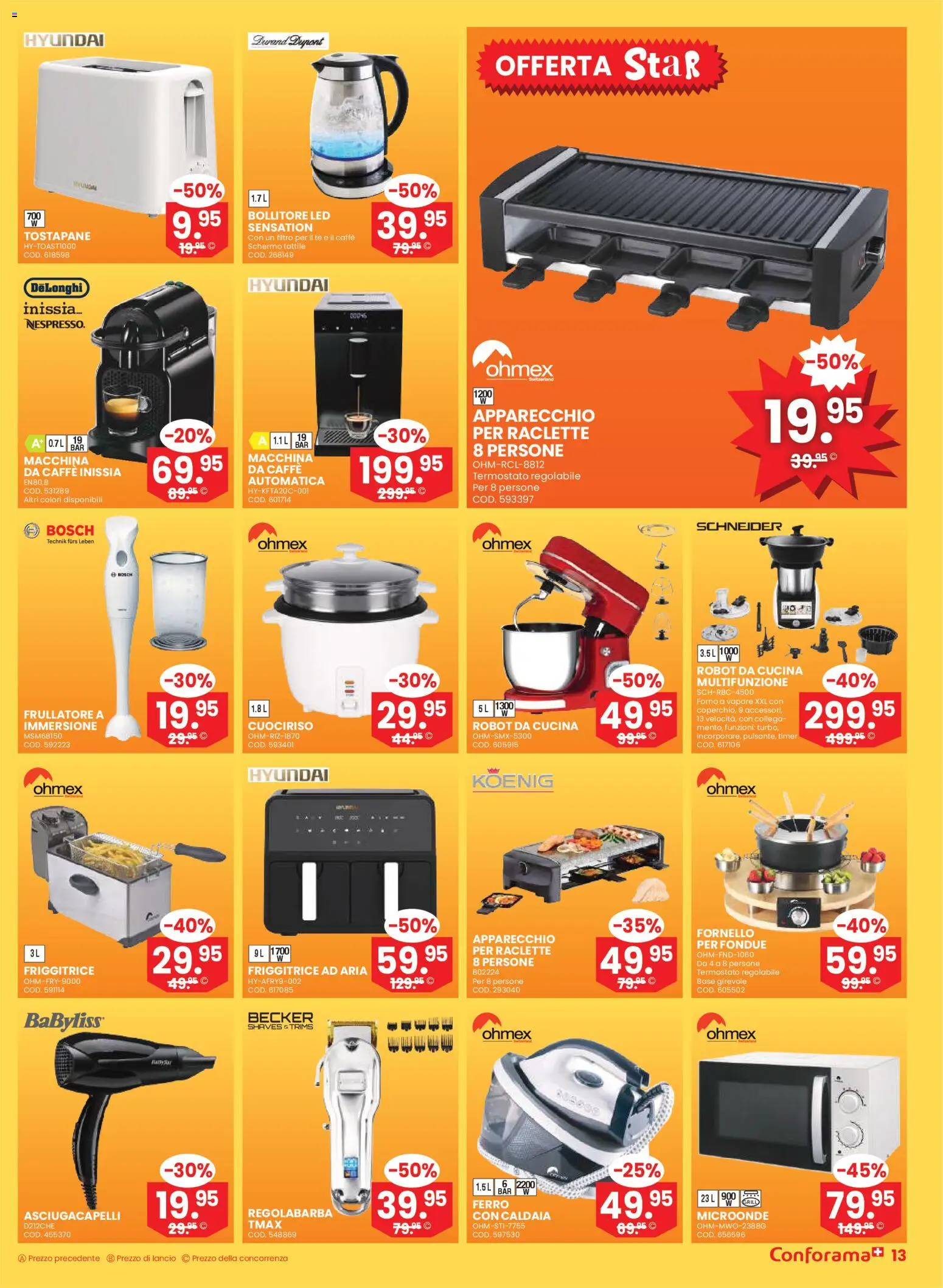 Conforama Aktionen IT – gültig ab 31.12.2025 | Seite: 13 | Produkte: Raclette, Fondue, Bosch