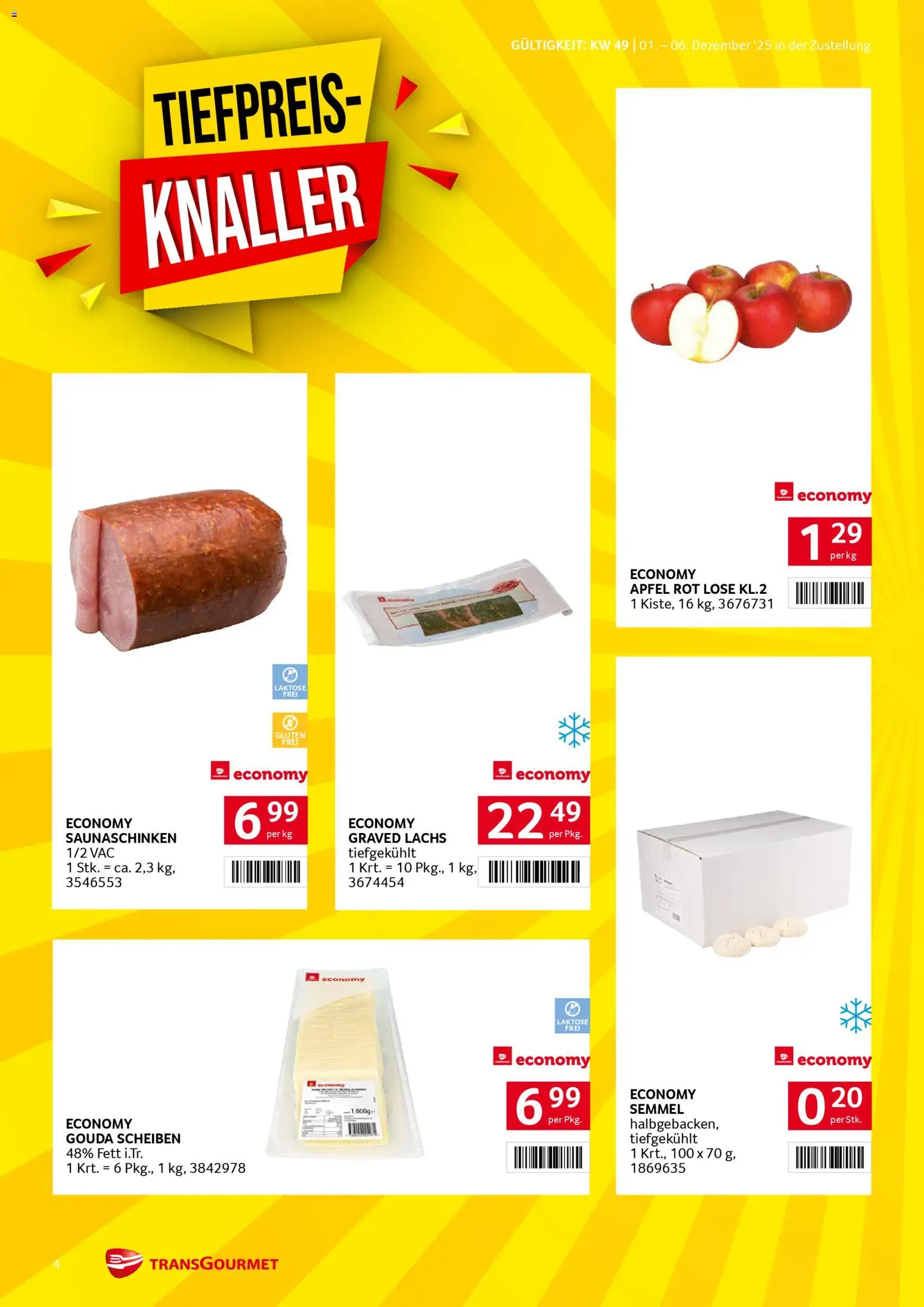 Transgourmet Zustellaktion gültig ab 01.12.2025 | Seite: 4 | Produkte: Äpfel