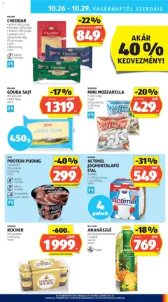MILSANI CHEDDAR, • enyhe, 200 g vagy • fűszeres, 200 g vagy • intenzív, 200 g vagy • szeletelt, 175 g 200 g/darab vagy 175 g/csomag - amely érvényes a következő dátumtól: 24.10.2025 | Oldal: 31