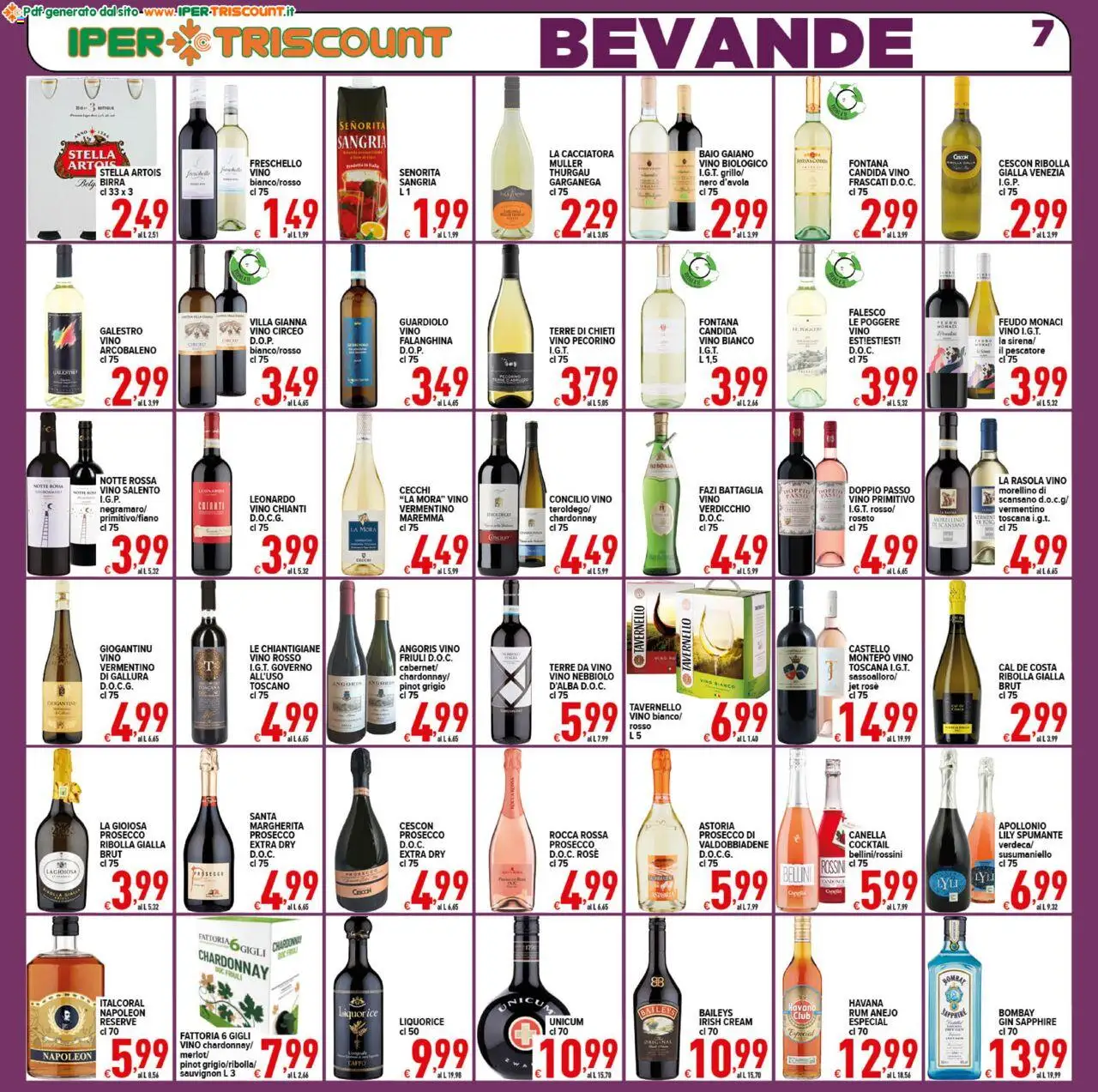 Volantino Ipertriscount del 06.08.2025 | Pagina: 7 | Prodotti: Birra, Rum, Pecorino, Vino bianco