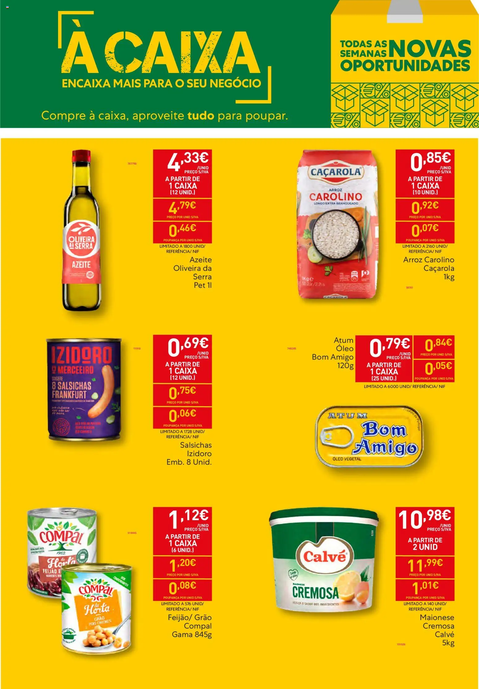 Recheio Horeca │ válido de 17.02.2026 | Página: 2 | Produtos: Atum, Azeite, Caixa, Arroz