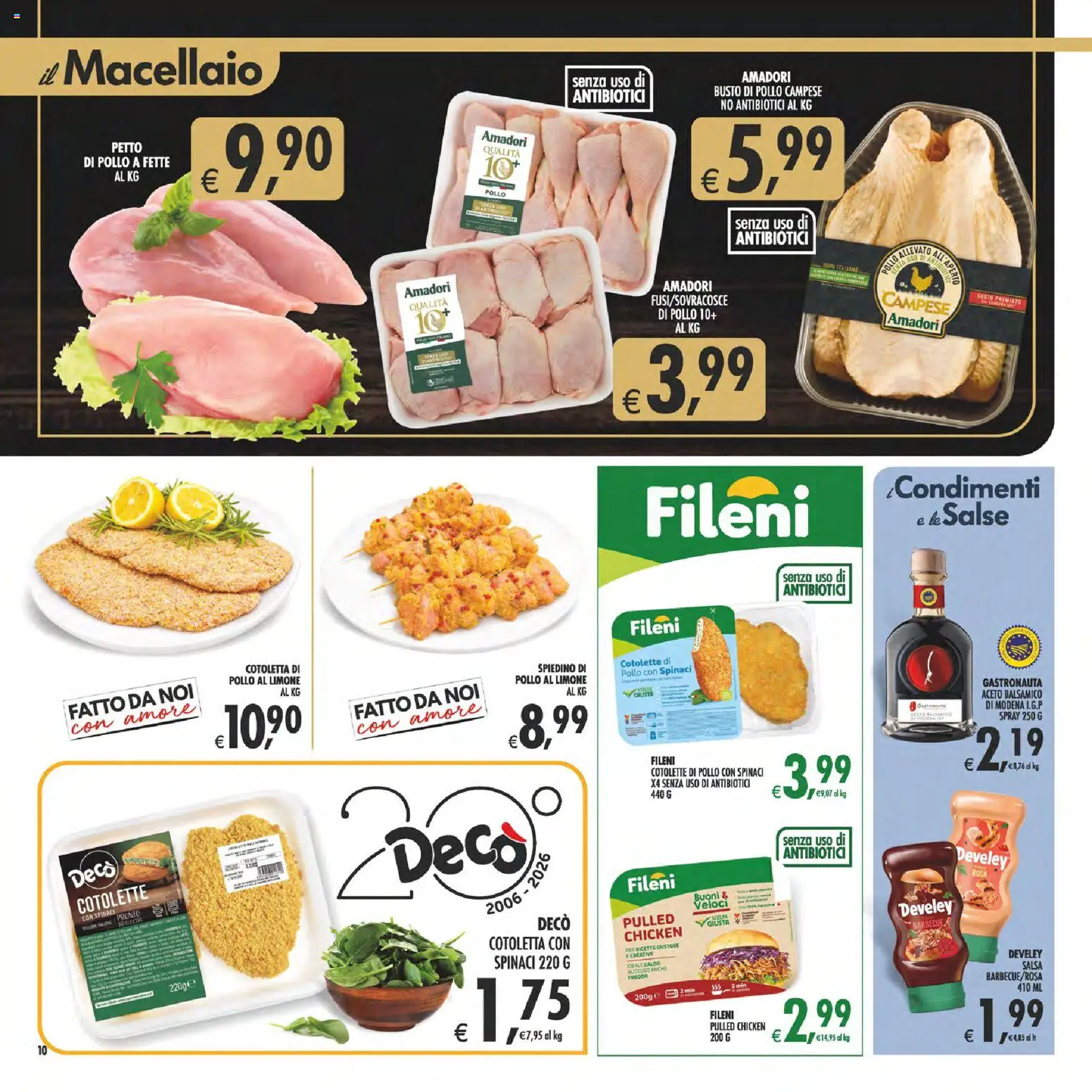 Volantino Decò del 07.04.2026 | Pagina: 10 | Prodotti: Pollo, Limone, Spinaci, Aceto