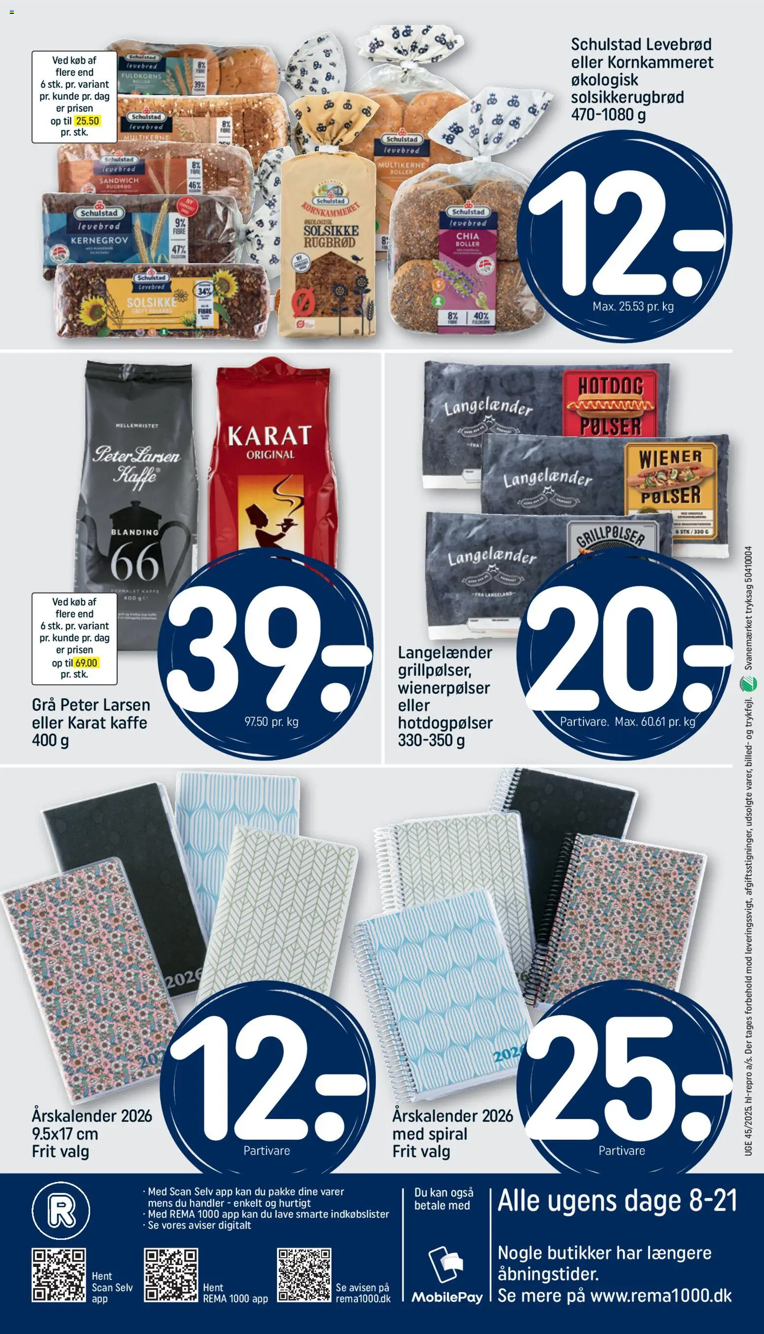 Rema 1000 tilbudsavis – gyldig fra 02.11.2025 | Side: 24 | Produkter: Kaffe, Pølser, Aparelho de barbear, Rugbrød