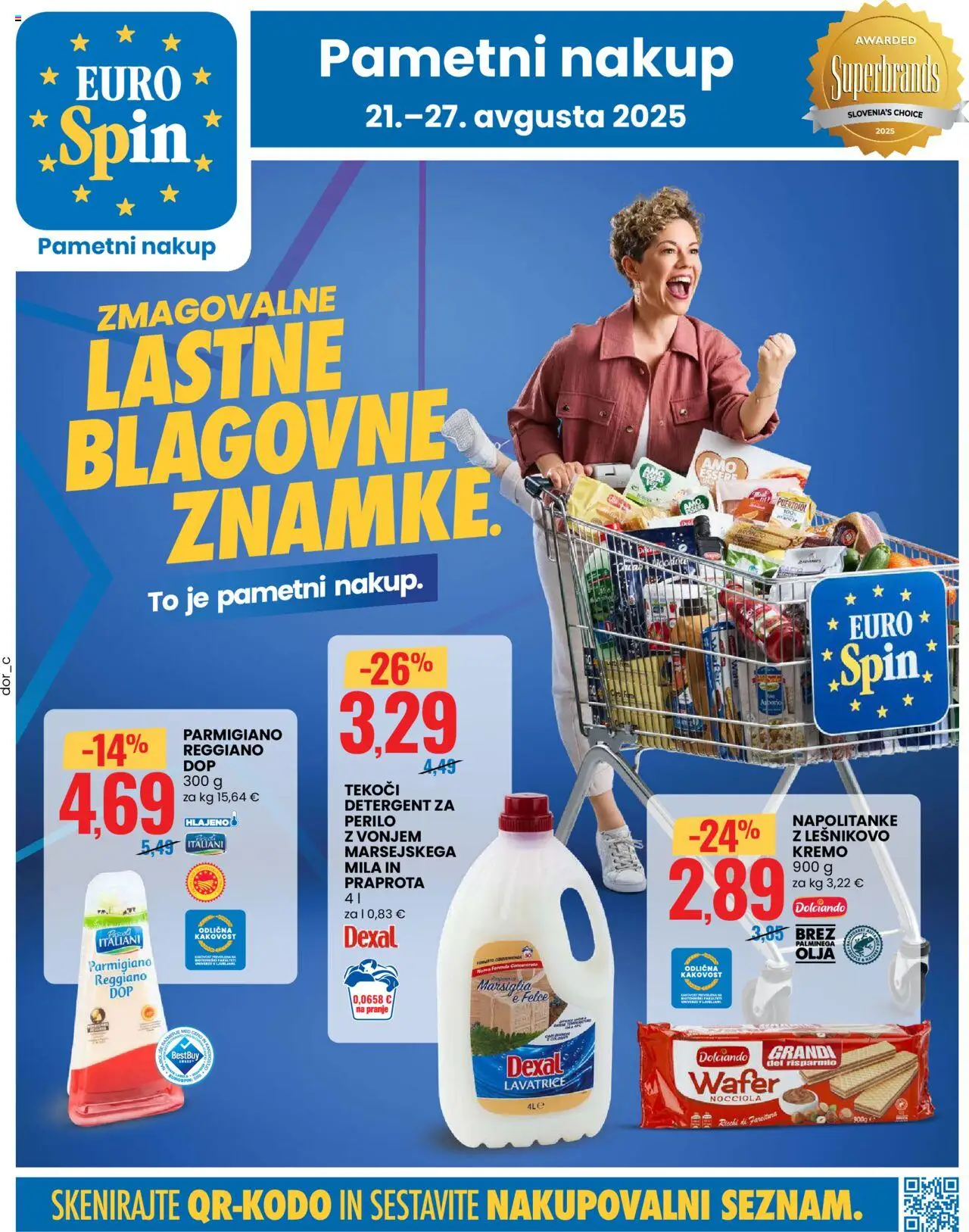Eurospin katalog │ velja od 21.08.2025 | Stran: 1 | Izdelki: Napolitanke, Detergent