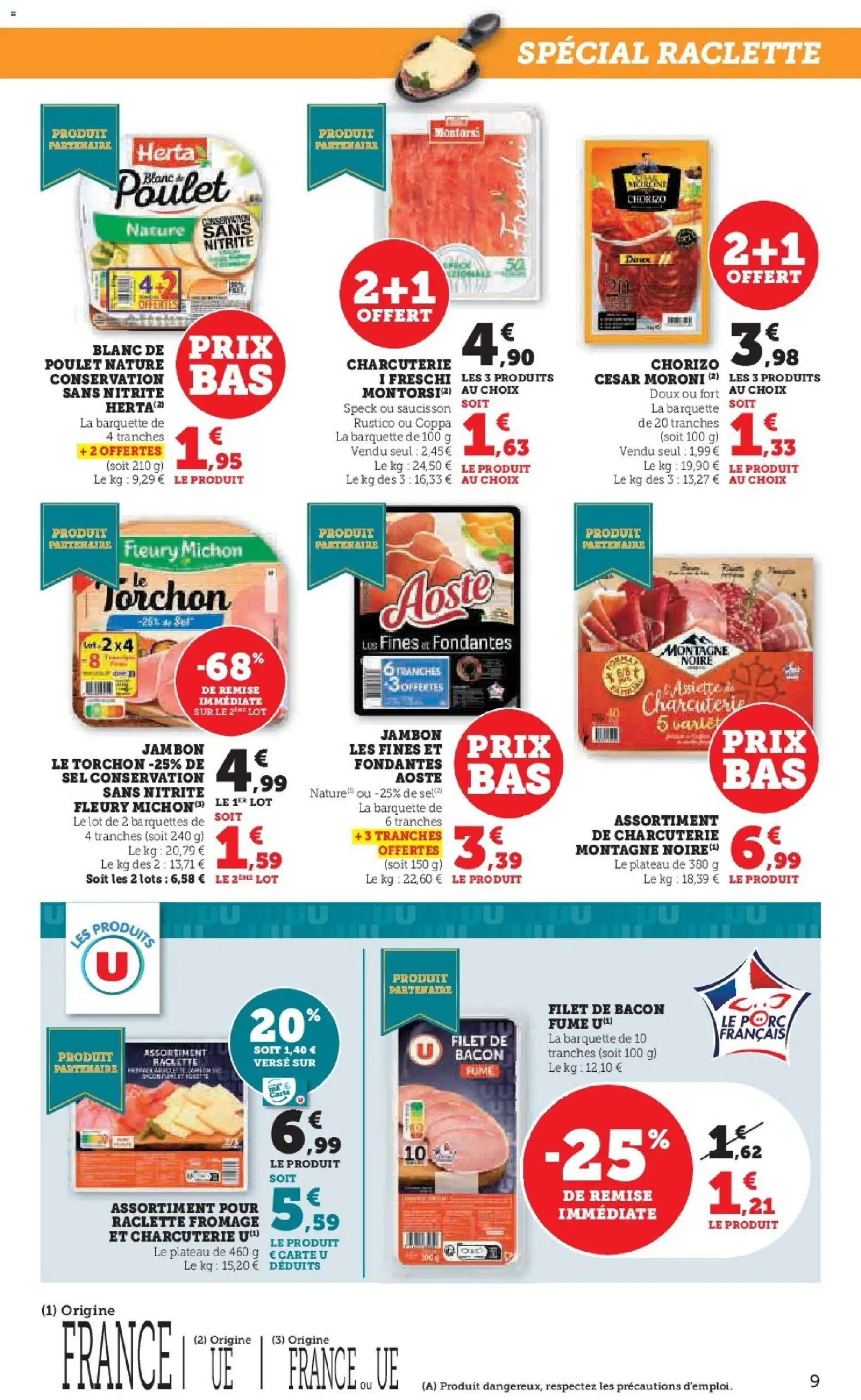 {H1} | Page: 9 | Produits: Chorizo, Saucisson, Plateau, Sel