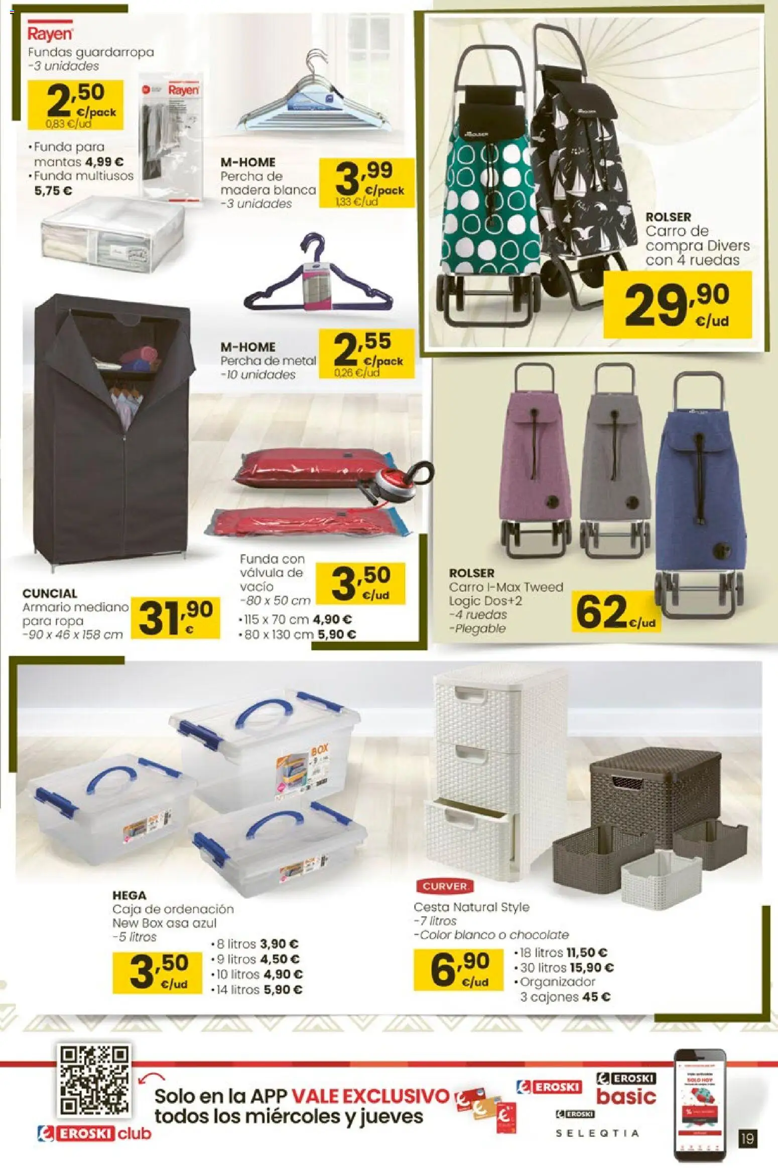 Eroski -  Qué agusto │ válido desde el 07.01.2026 | Página: 19 | Productos: Chocolate, Percha, Funda, Guardarropa