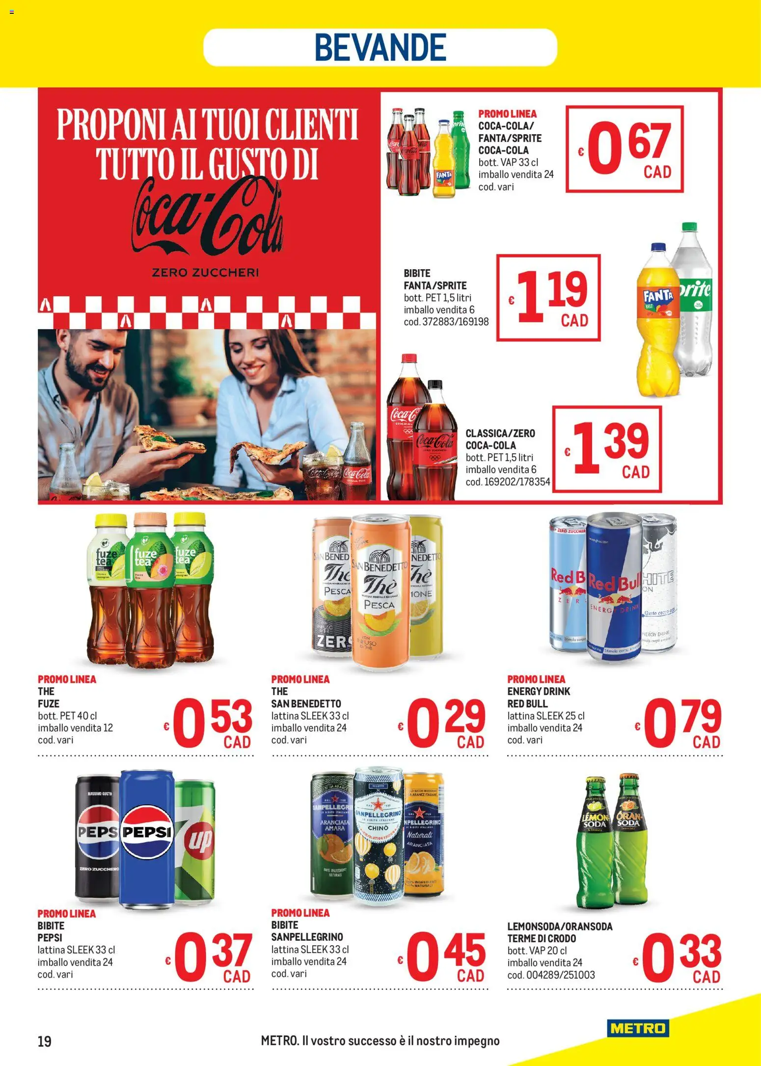 Volantino Metro volantino del 19.03.2026 | Pagina: 19 | Prodotti: Arance, Cocco, Fanta, Red Bull