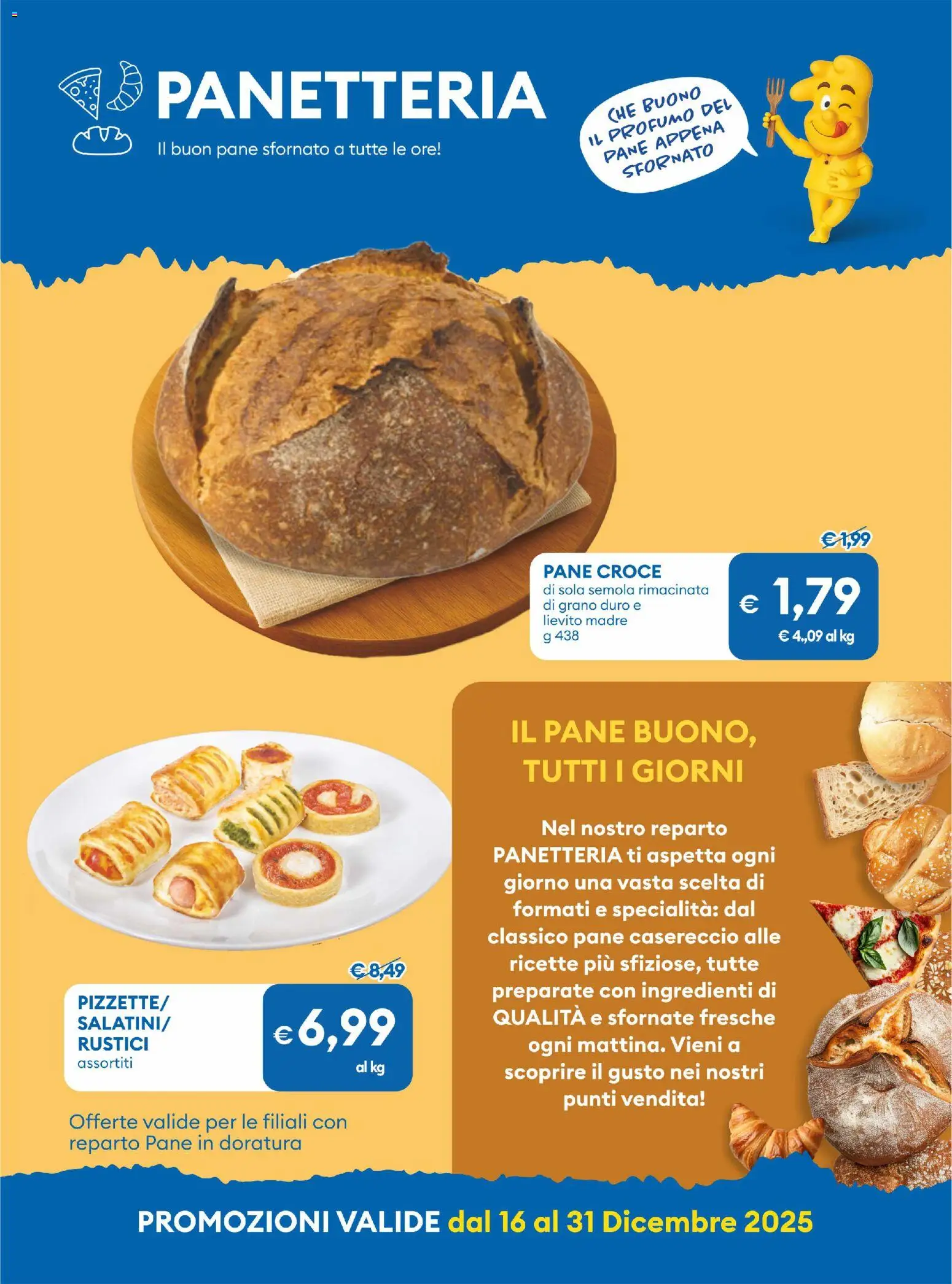 Volantino MD Discount del 16.12.2025 | Pagina: 8 | Prodotti: Pane, Rustici, Profumo