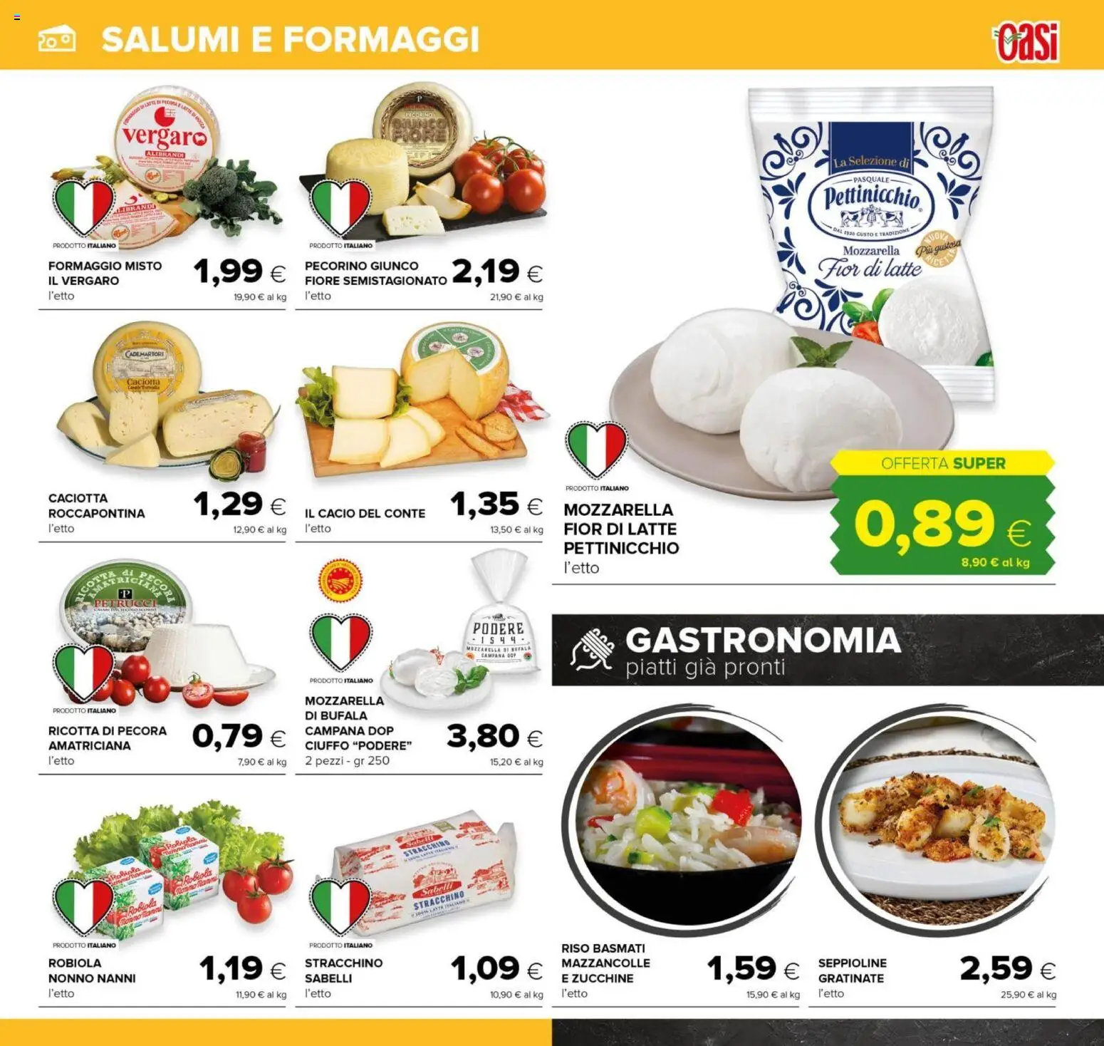 Volantino Oasi del 11.03.2026 | Pagina: 7 | Prodotti: Riso Basmati, Formaggio, Stracchino, Pecorino