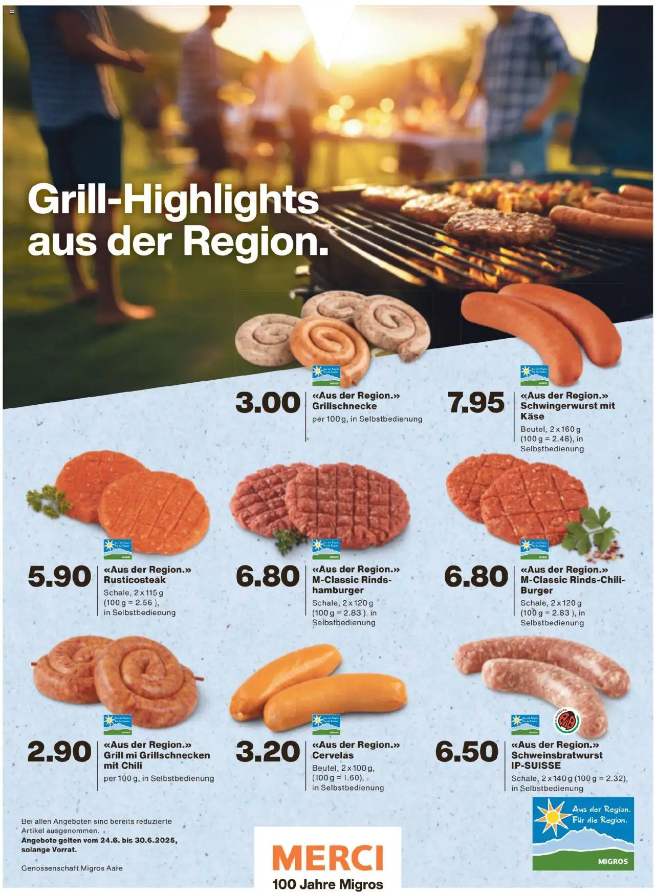 Migros Magazin ab 23.06.2025 | Seite: 36 | Produkte: Burger, Käse, Chili, Grill