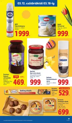 Maribel Eper extra dzsem, Eper extra dzsem, 50% gyümölcstartalom, 650 g; 1 kg = 1537 Ft - amely érvényes a következő dátumtól: 12.03.2026 | Oldal: 23