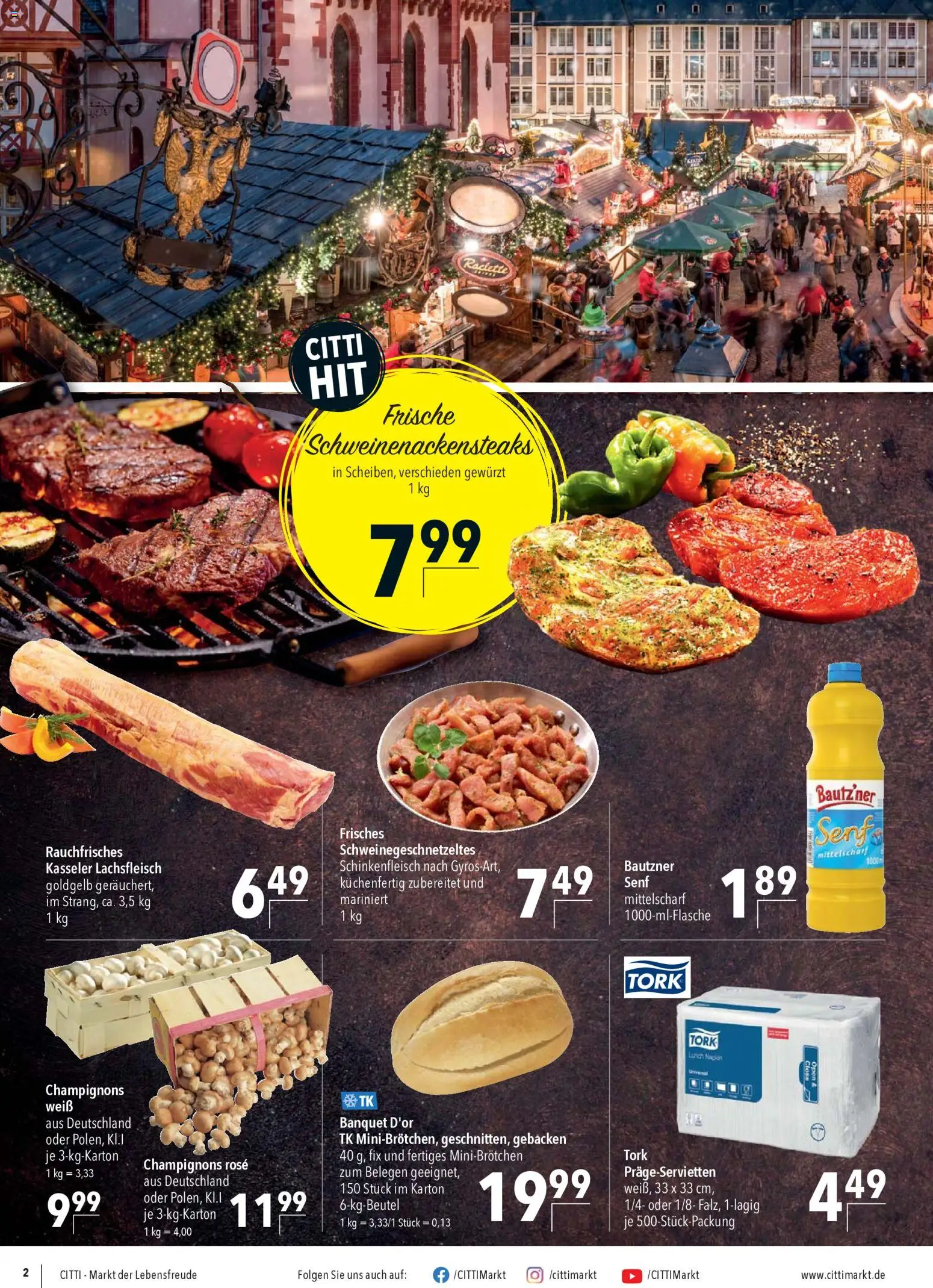 CITTI Markt Aktuelle Angebote für Profis – gültig ab 19.11.2025 | Seite: 2 | Produkte: Champignons, Raclette