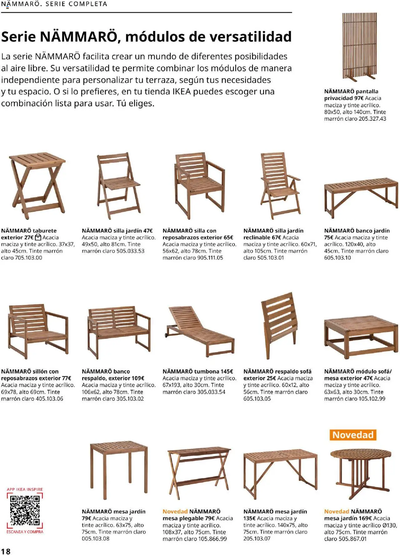 Catálogo IKEA Muebles de exterior │ válido desde el 04.02.2025 | Página: 18 | Productos: Tinte, Taburete, Té, Sillón