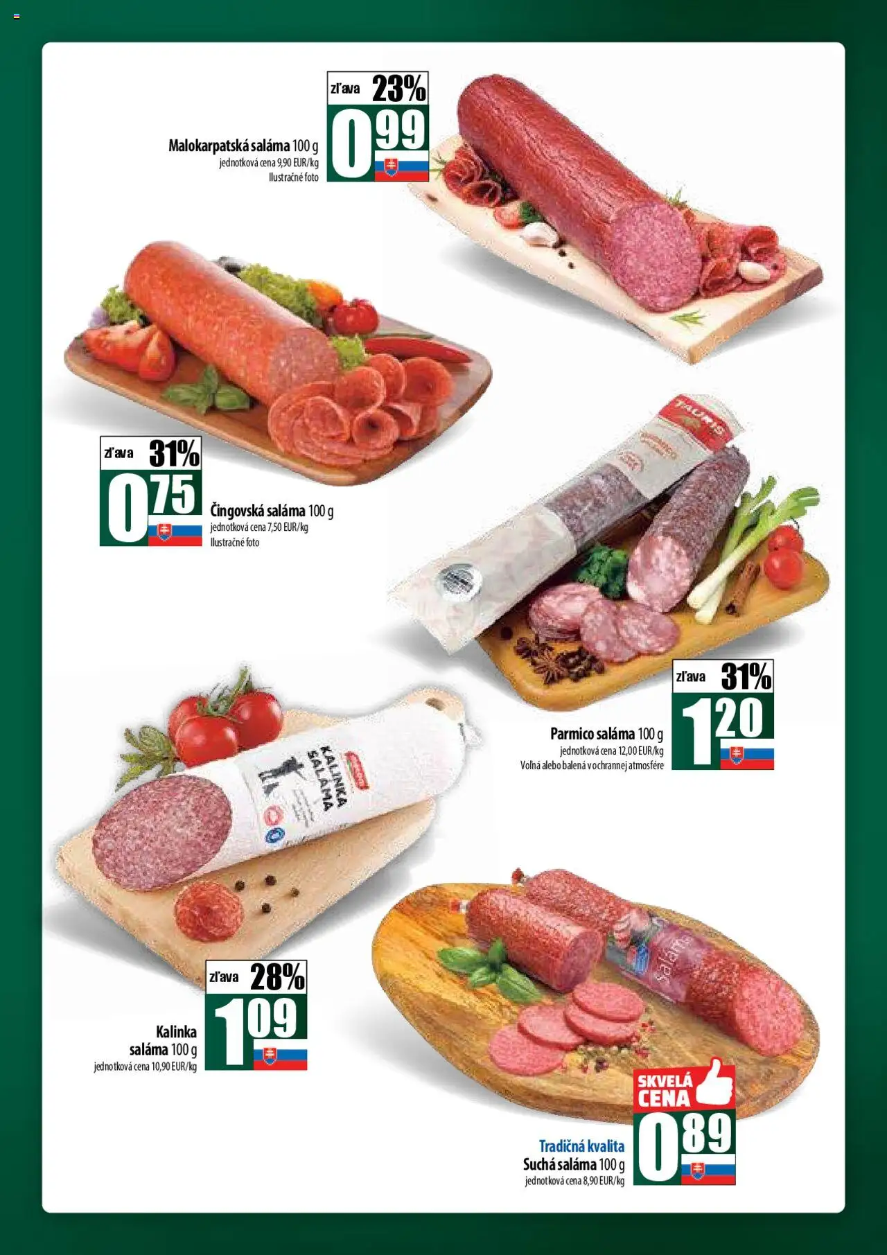 COOP Jednota široká ponuka │ platný od 21.08.2025 | Strana: 13 | Produkty: Saláma