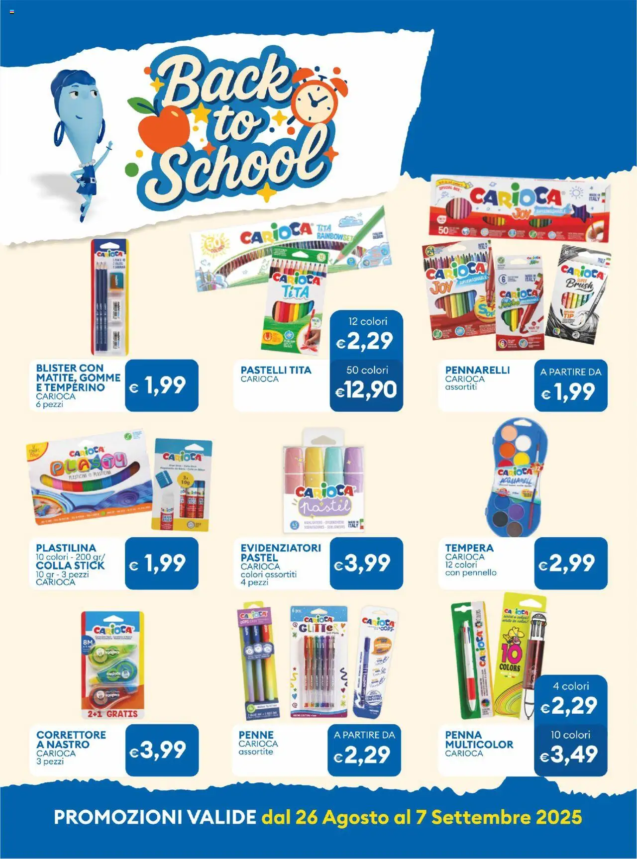 Volantino MD Discount del 26.08.2025 | Pagina: 27 | Prodotti: Temperino, Pennarelli, Penne, Correttore