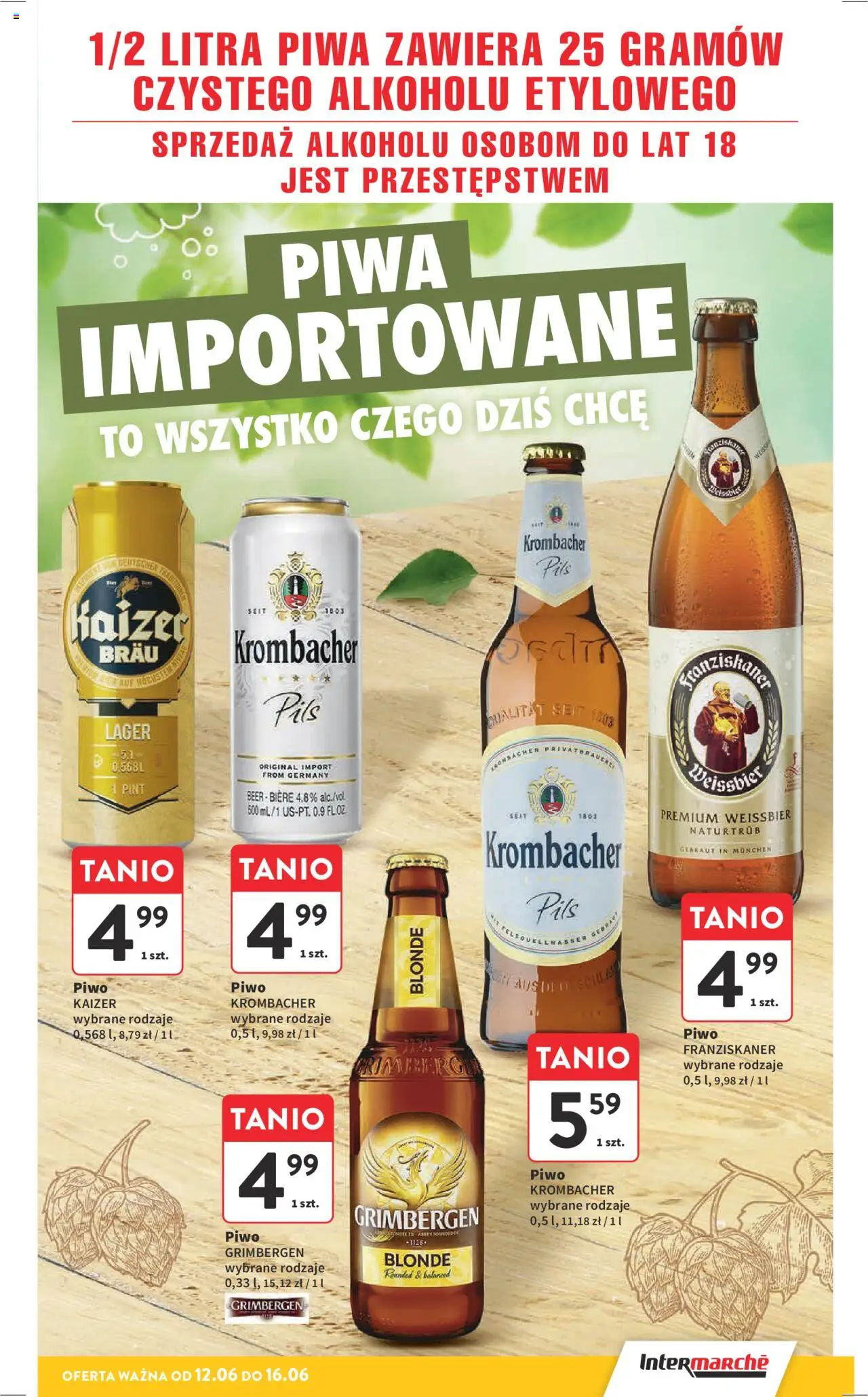 Intermarche Gazetka od 12.06.2025 | Strona: 37 | Produkty: Piwo grimbergen, Piwo
