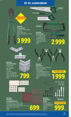 Parkside® Csapszegvágó, Ergonomikus, kétkomponensű markolattal. Hossza: kb. 450 mm. Vágóél keménysége: kb. 52-60 HRC /db - amely érvényes a következő dátumtól: 22.01.2026 | Oldal: 27