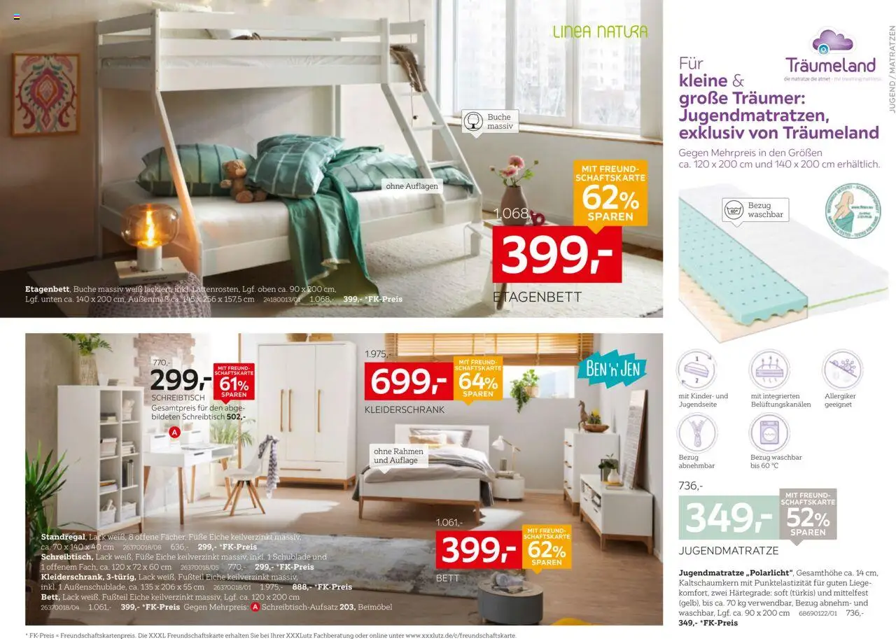 XXXL Lutz Nr. 1 beim Preis - gültig ab dem 04.08.2025 | Seite: 26 | Produkte: Bett, Matratze, Kleiderschrank, Liege