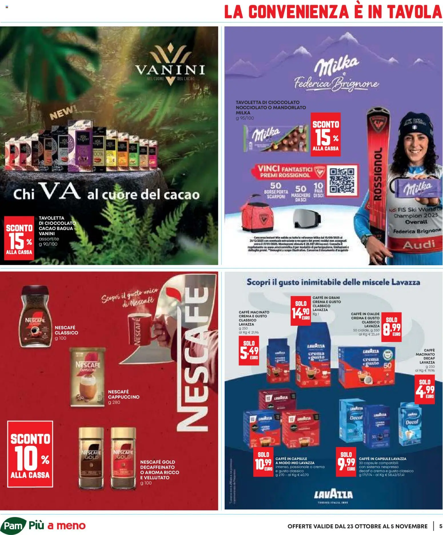 Volantino Panorama del 23.10.2025 | Pagina: 5 | Prodotti: Caffè in grani, Lavazza, Caffè in cialde, Macinato