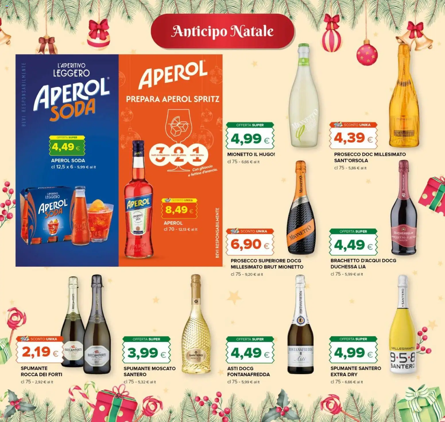 Volantino Tigre del 30.11.2025 | Pagina: 5 | Prodotti: Prosecco, Spumante, Aperol, Aperitivo