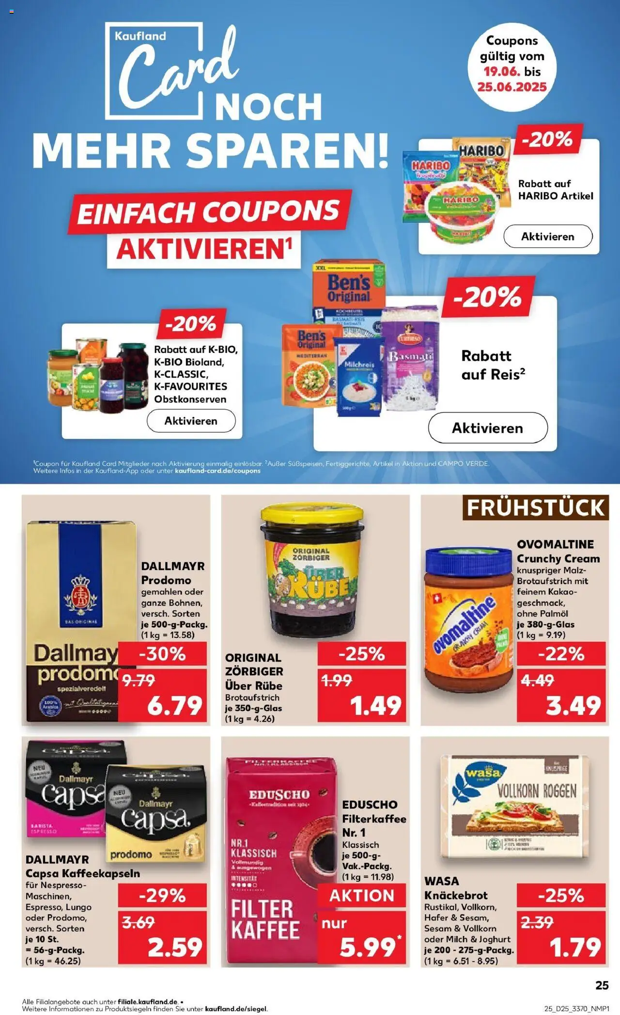 Kaufland prospekt Schwerin	 - gültig ab dem 22.06.2025 | Seite: 38 | Produkte: Ovomaltine, Haribo, Dallmayr, Dallmayr capsa