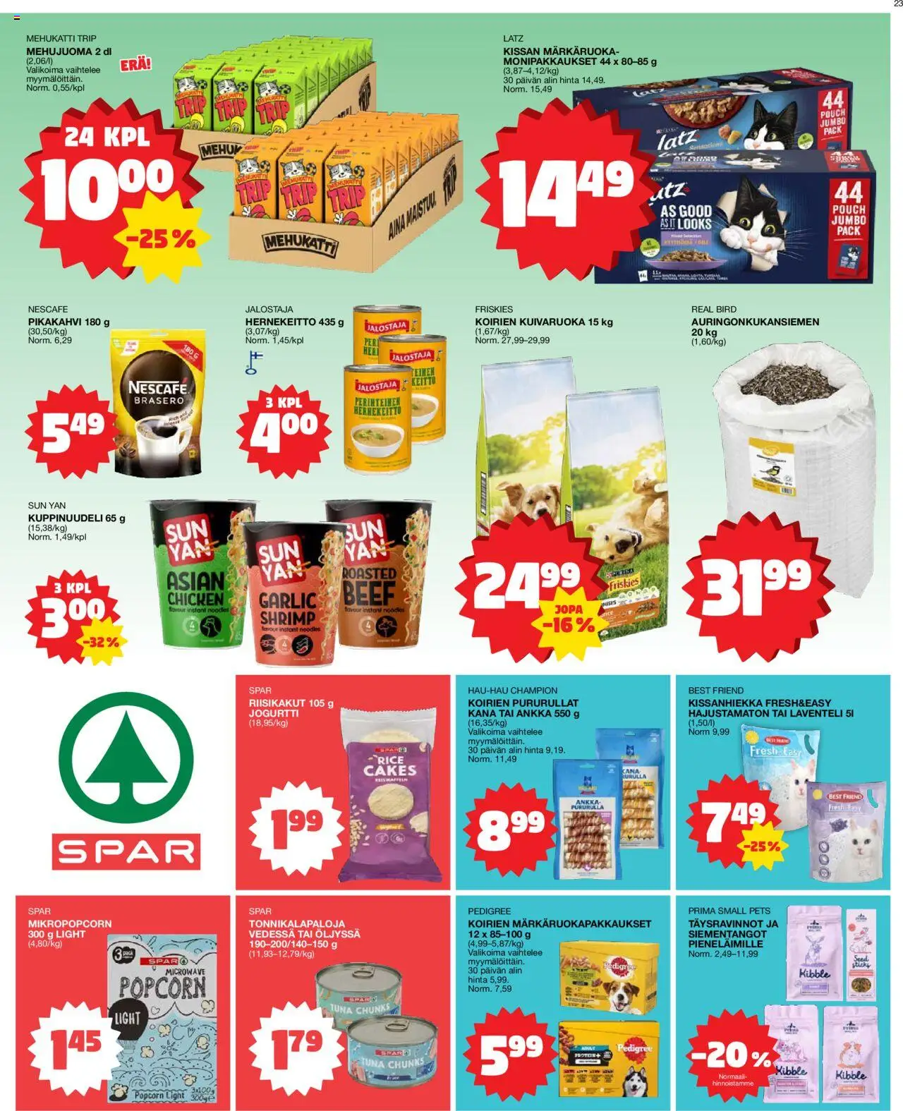 Tokmanni tarjoukset – voimassa 13.10.2025 alkaen | Sivu: 23 | Tuotteet: Riisikakut, Kana, Pikakahvi, Kissanhiekka