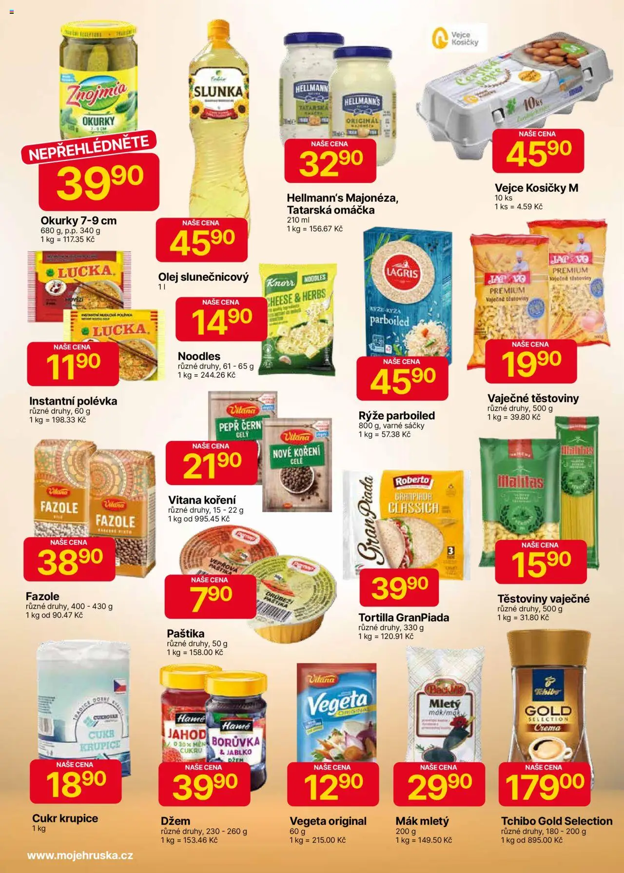 Hruška leták od 12.08.2025 | Strana: 4 | Produkty: Olej, Těstoviny, Tchibo Gold, Paštika