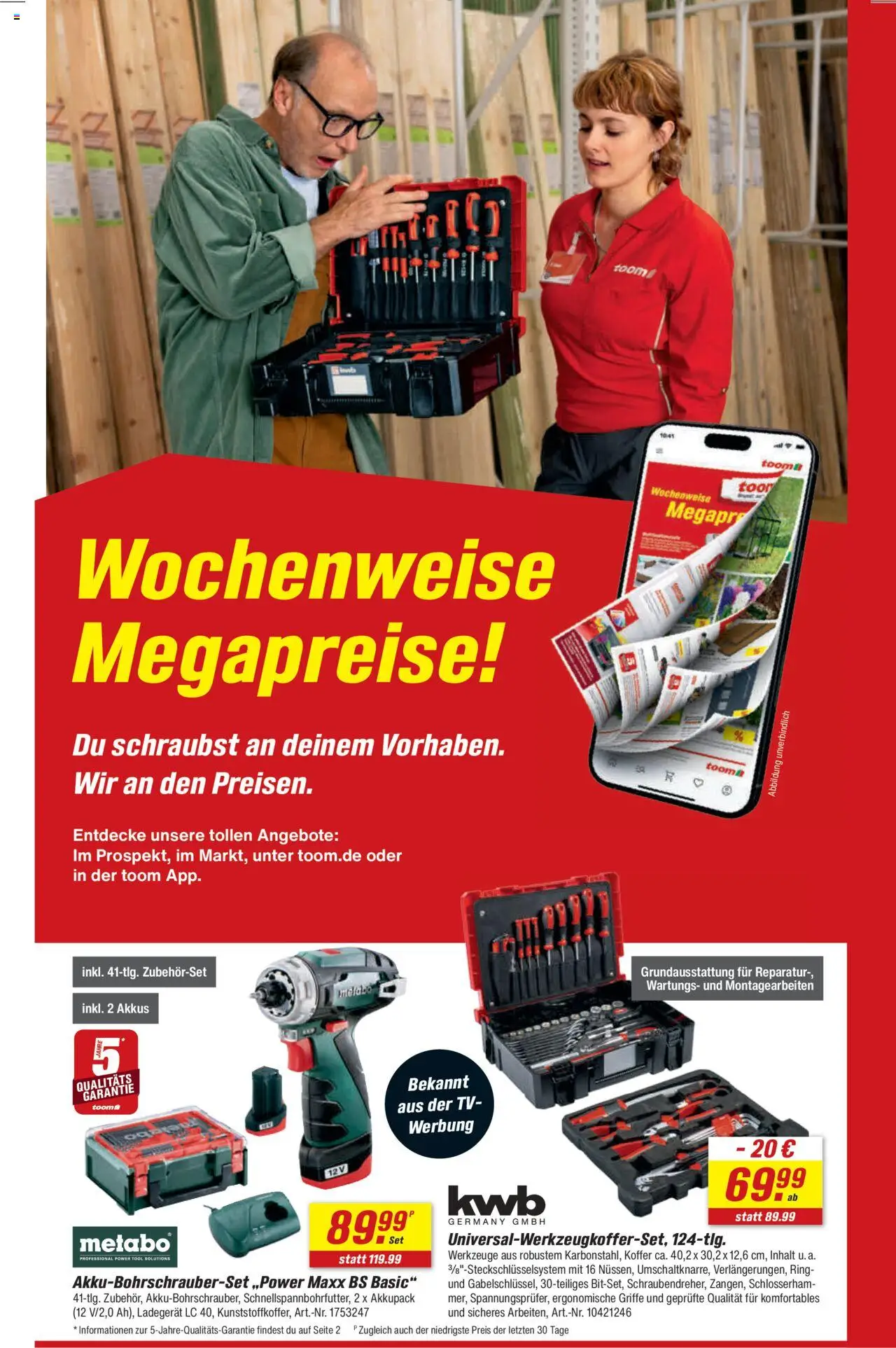 Toom Baumarkt Prospekt 	 - gültig ab dem 30.08.2025 | Seite: 4 | Produkte: Koffer, Ladegerät, TV