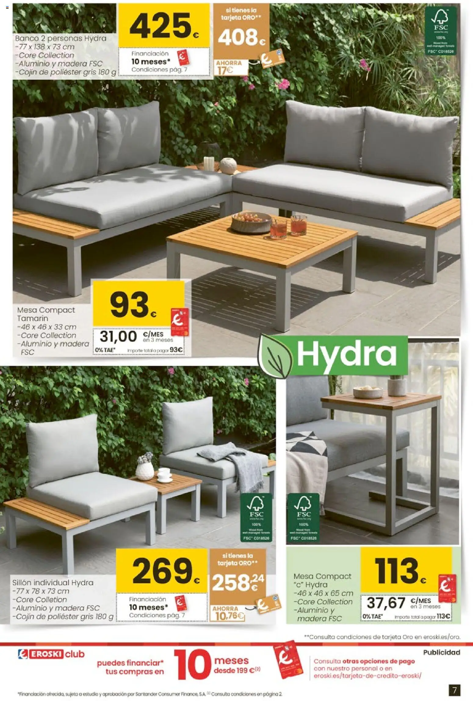 Eroski - Qué oasis │ válido desde el 26.03.2026 | Página: 7 | Productos: Cojín, Sillón, Mesa