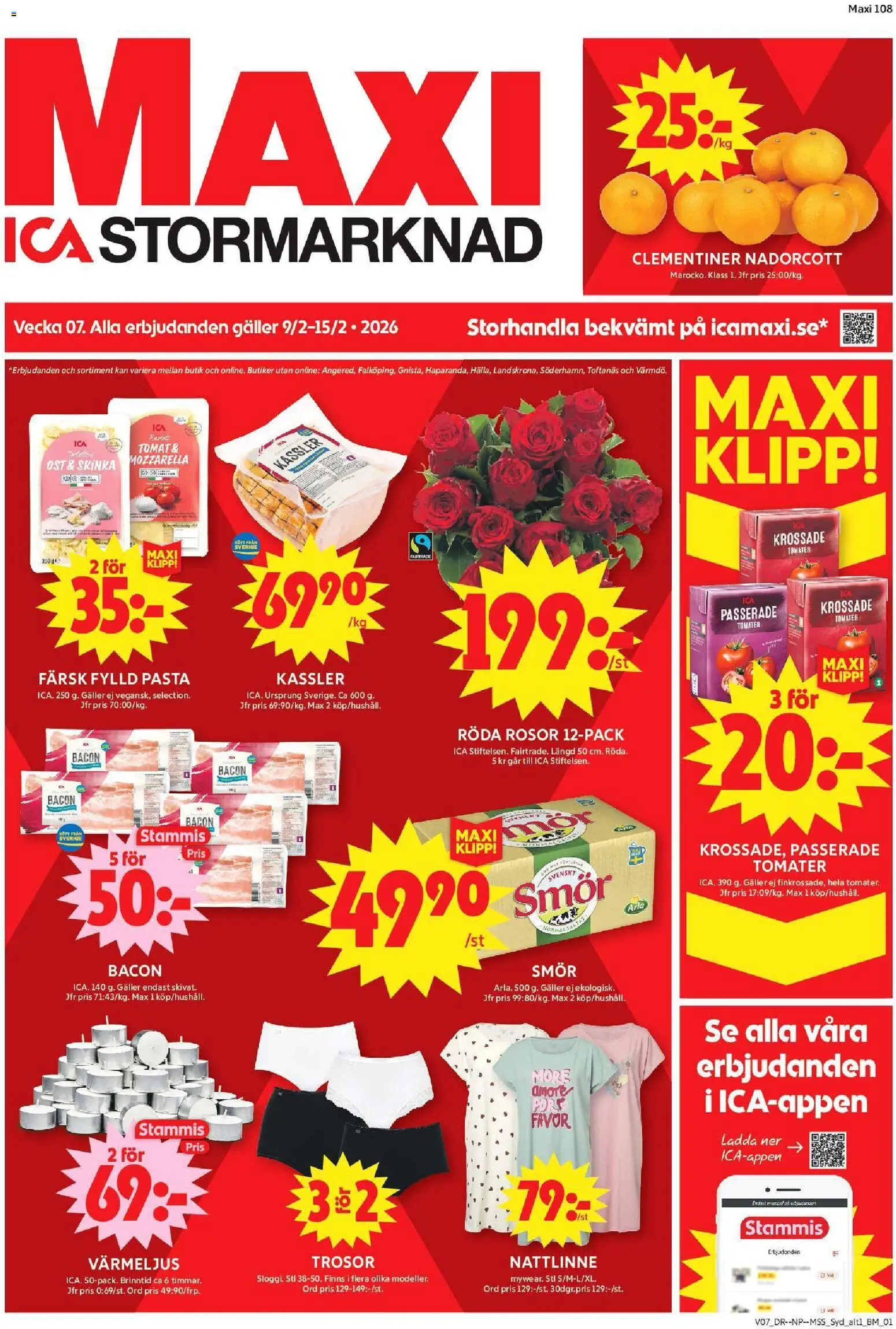 ICA Maxi reklamblad aktuell från 09.02.2026 | Sida: 1